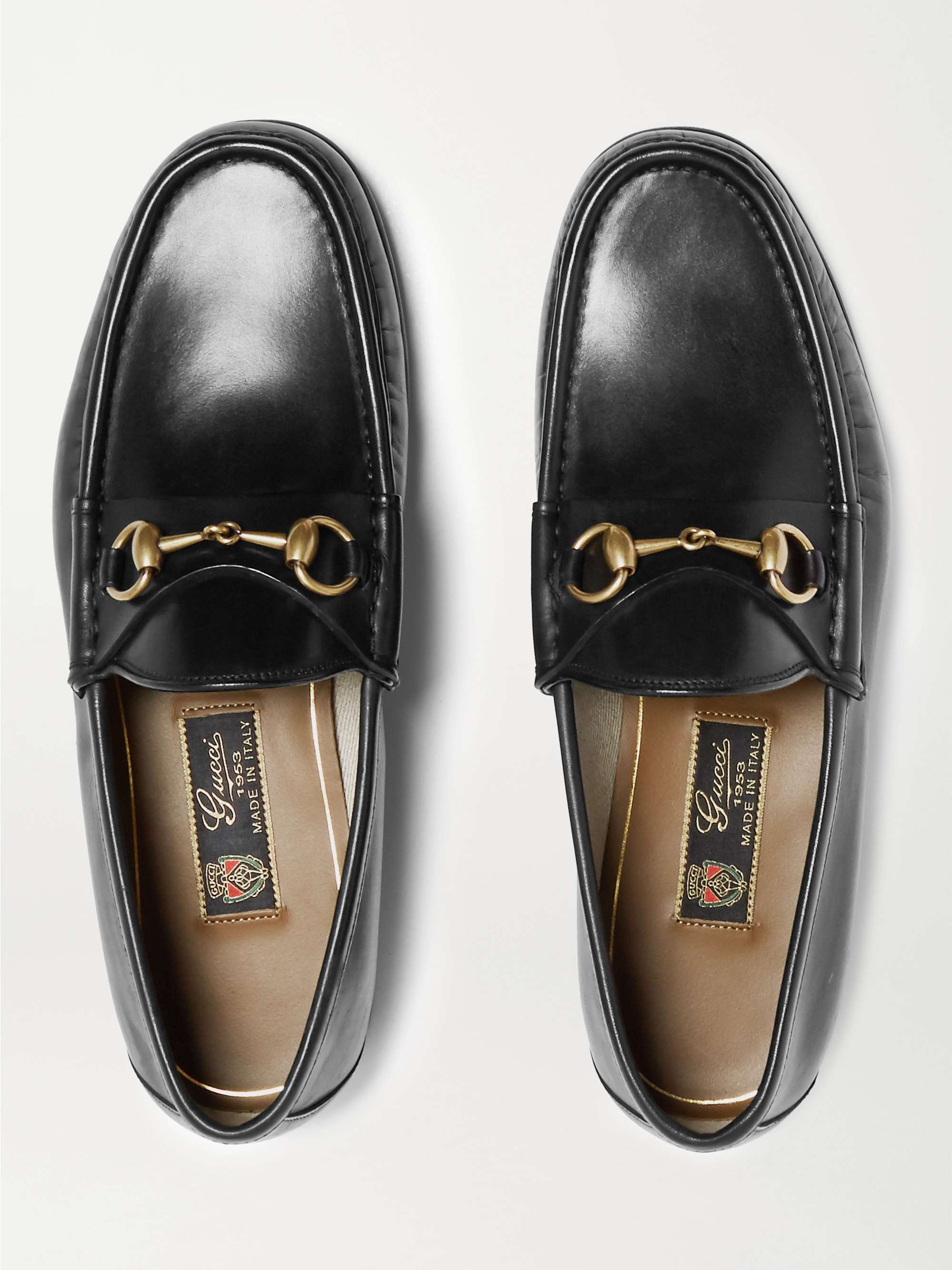 GUCCI Roos Horsebit Leather Loafers