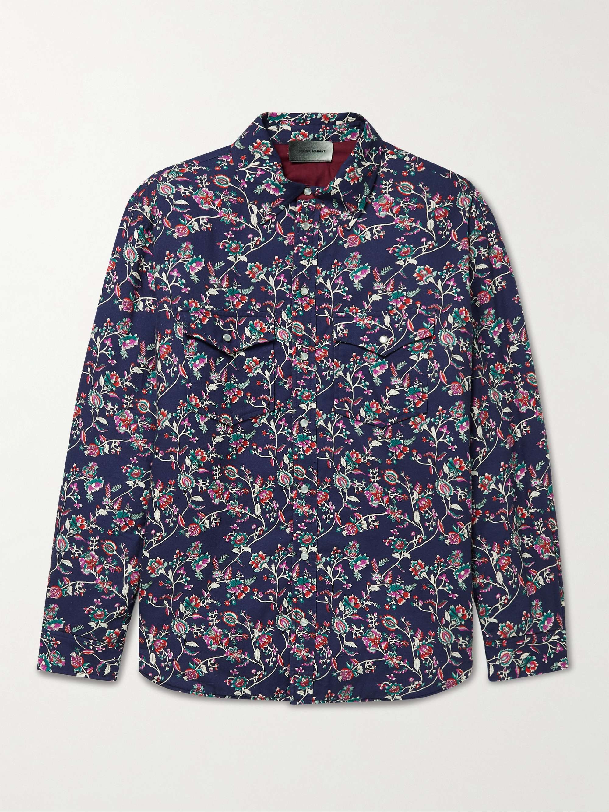 MARANT Valdy Reversible Floral-Print Padded Cotton Overshirt