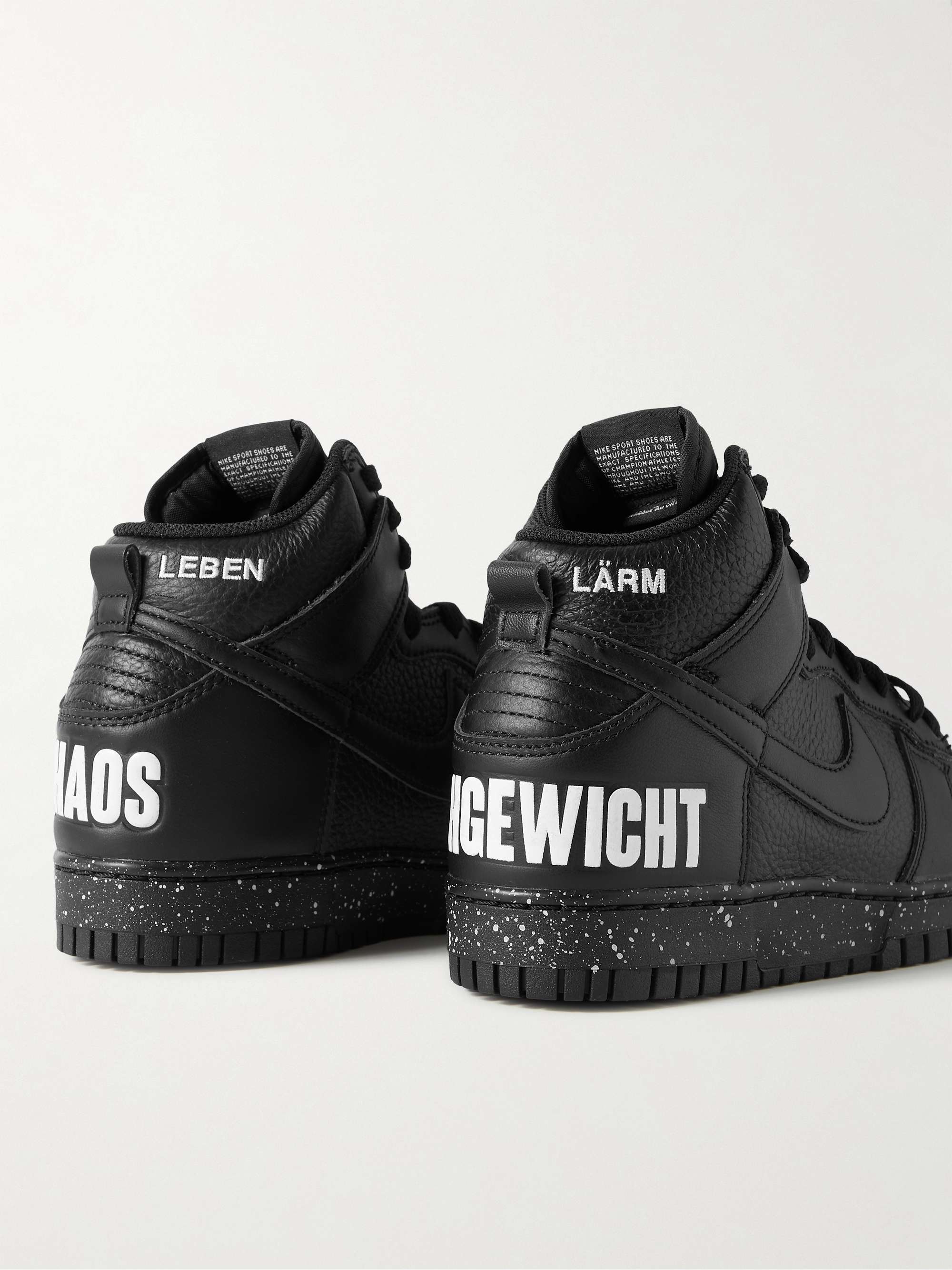 NIKE + Undercover Dunk Hi 1985 Leather High-Top Sneakers