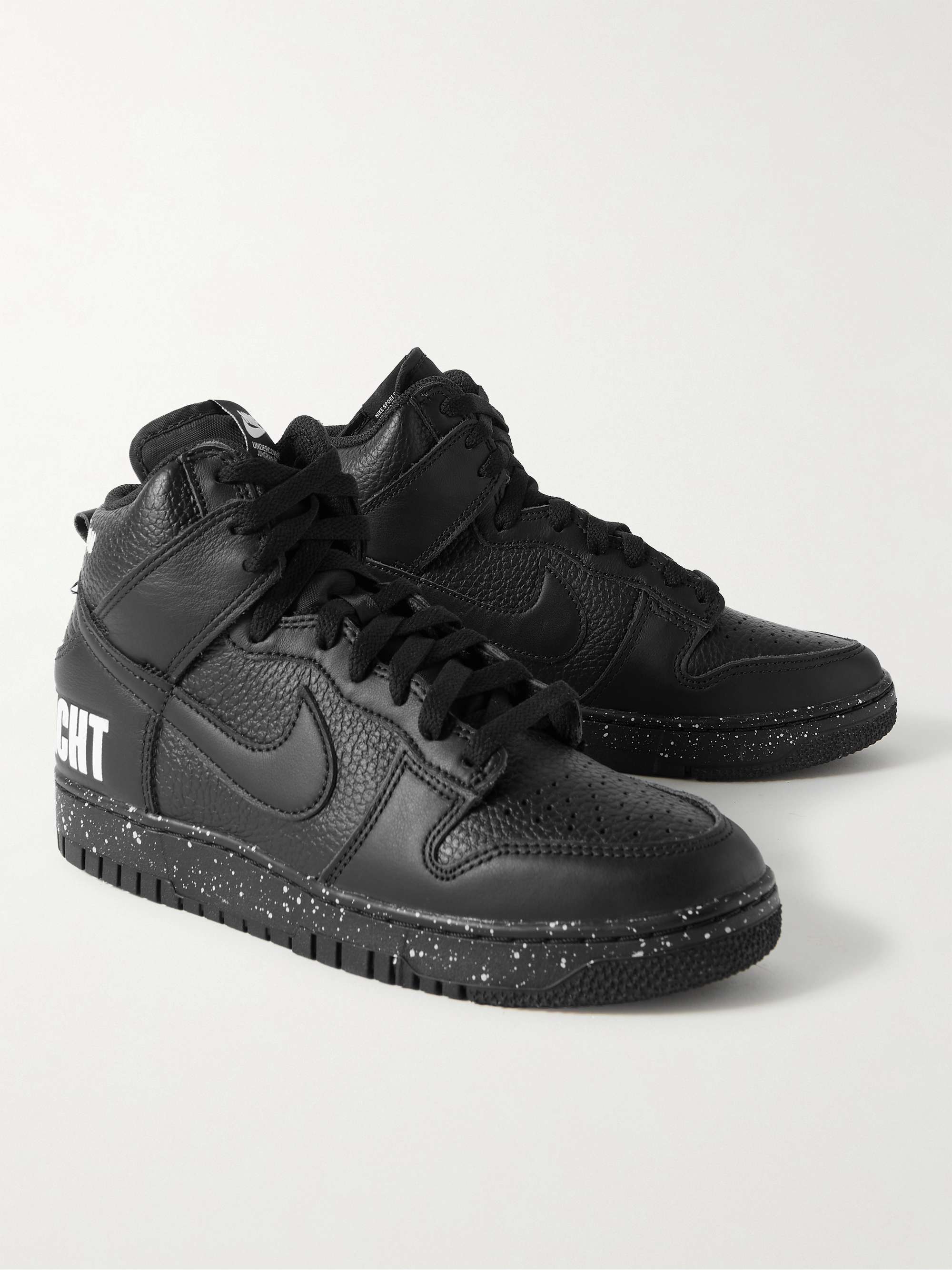 NIKE + Undercover Dunk Hi 1985 Leather High-Top Sneakers