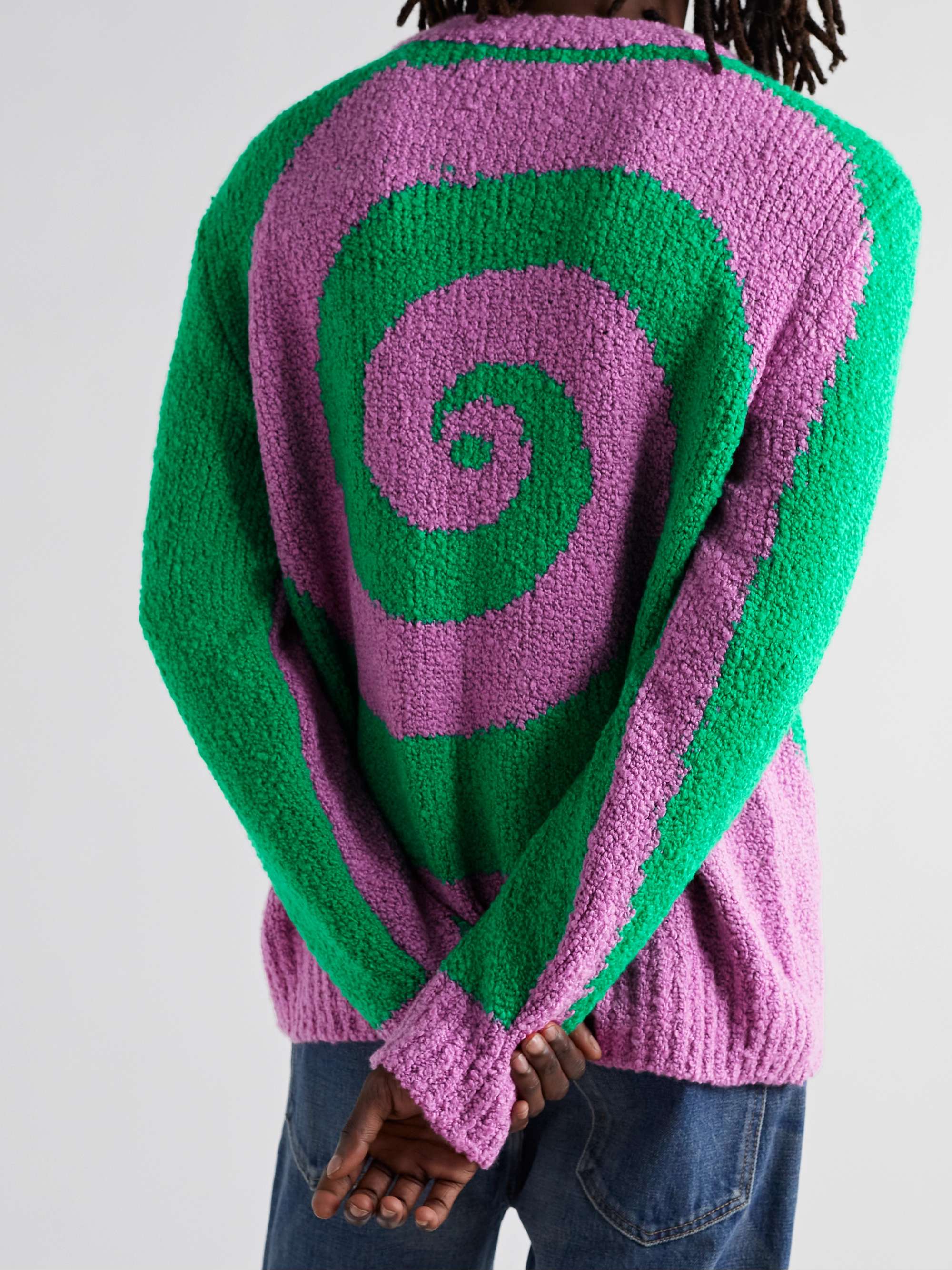 THE ELDER STATESMAN Cashmere and Silk-Blend Bouclé Sweater