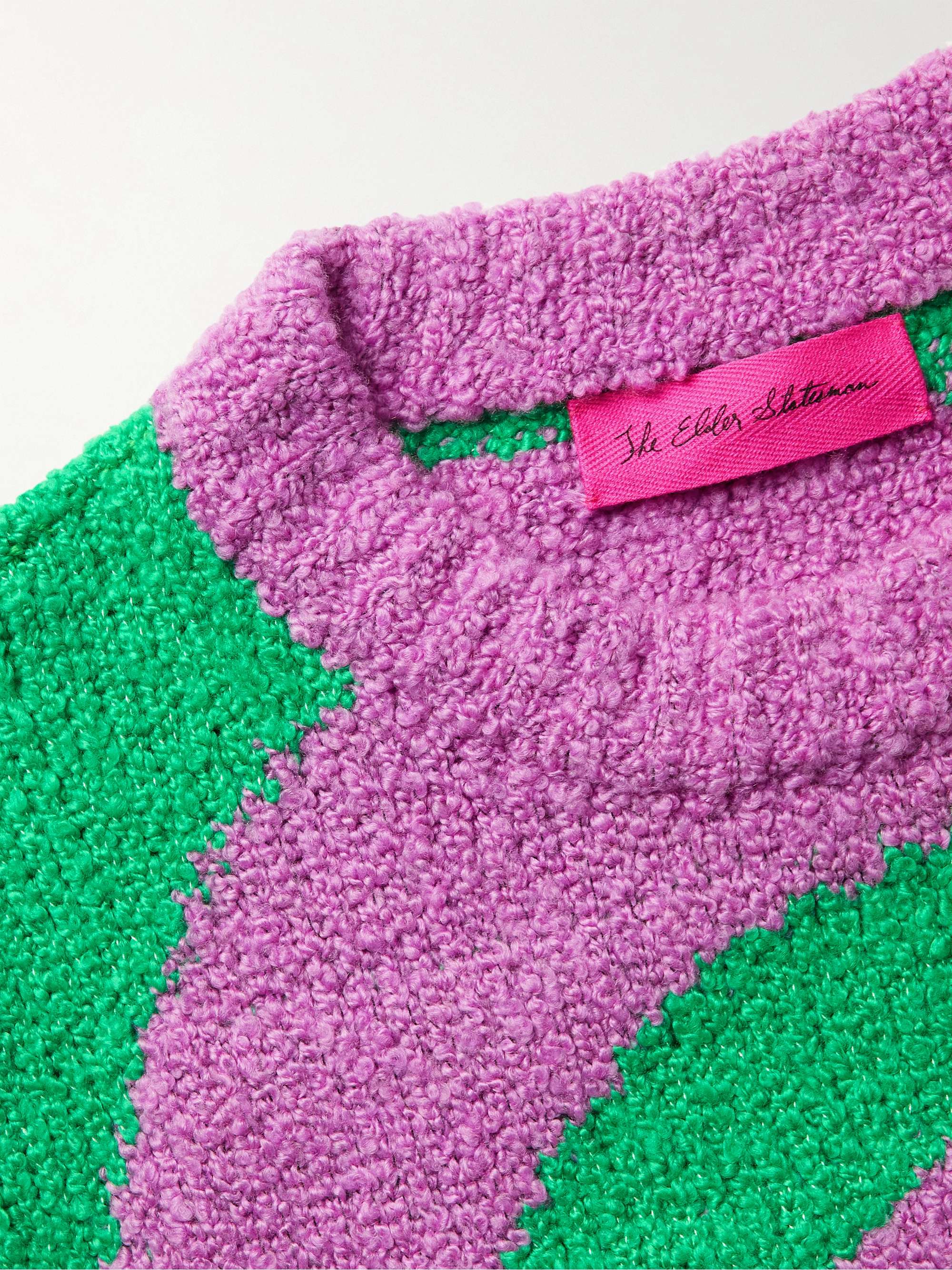 THE ELDER STATESMAN Cashmere and Silk-Blend Bouclé Sweater