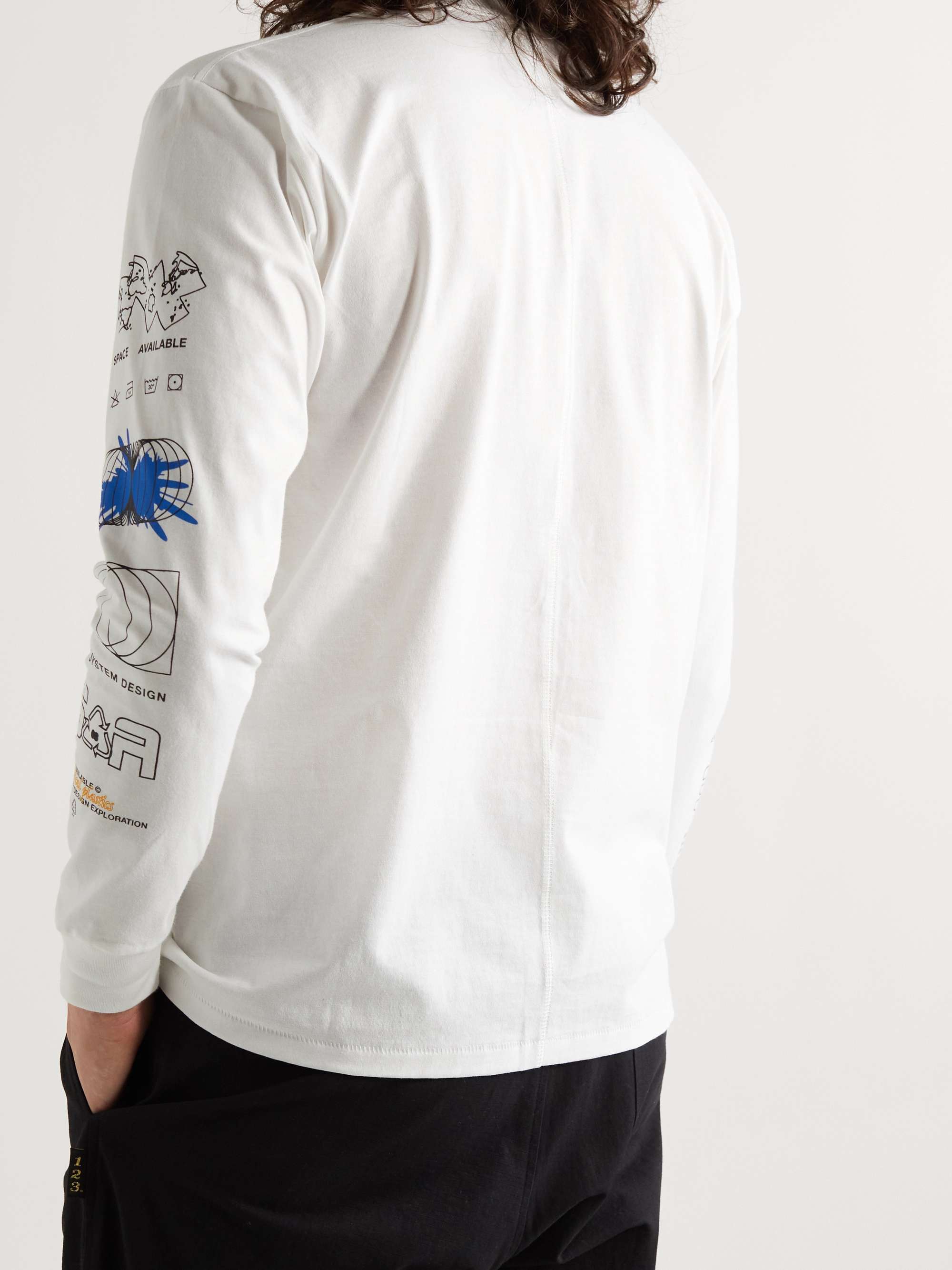 SPACE AVAILABLE Oneness Slim-Fit Printed Upcycled Cotton-Jersey T-Shirt