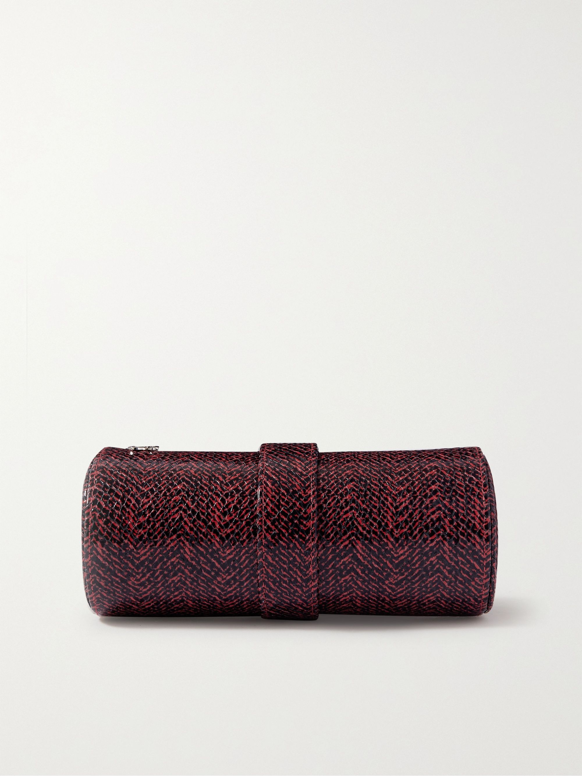 RAPPORT LONDON Marlow Snake-Effect Leather Three-Watch Roll