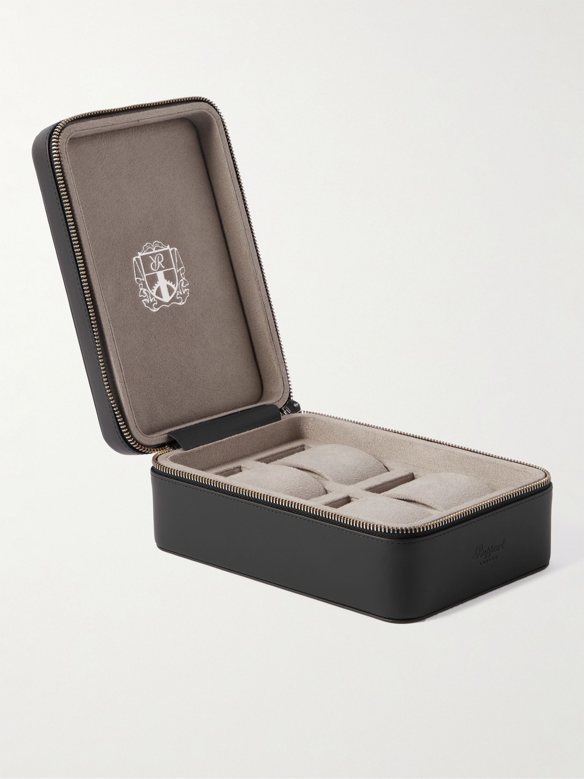 RAPPORT LONDON Hyde Park Zip-Around Leather Watch Case
