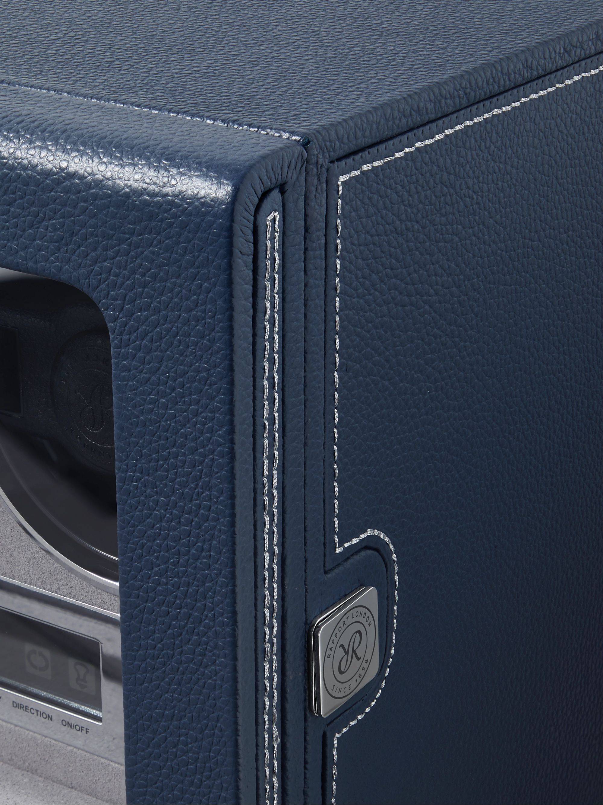 RAPPORT LONDON Quantum Duo Leather-Wrapped Cedar and Glass Watch Winder
