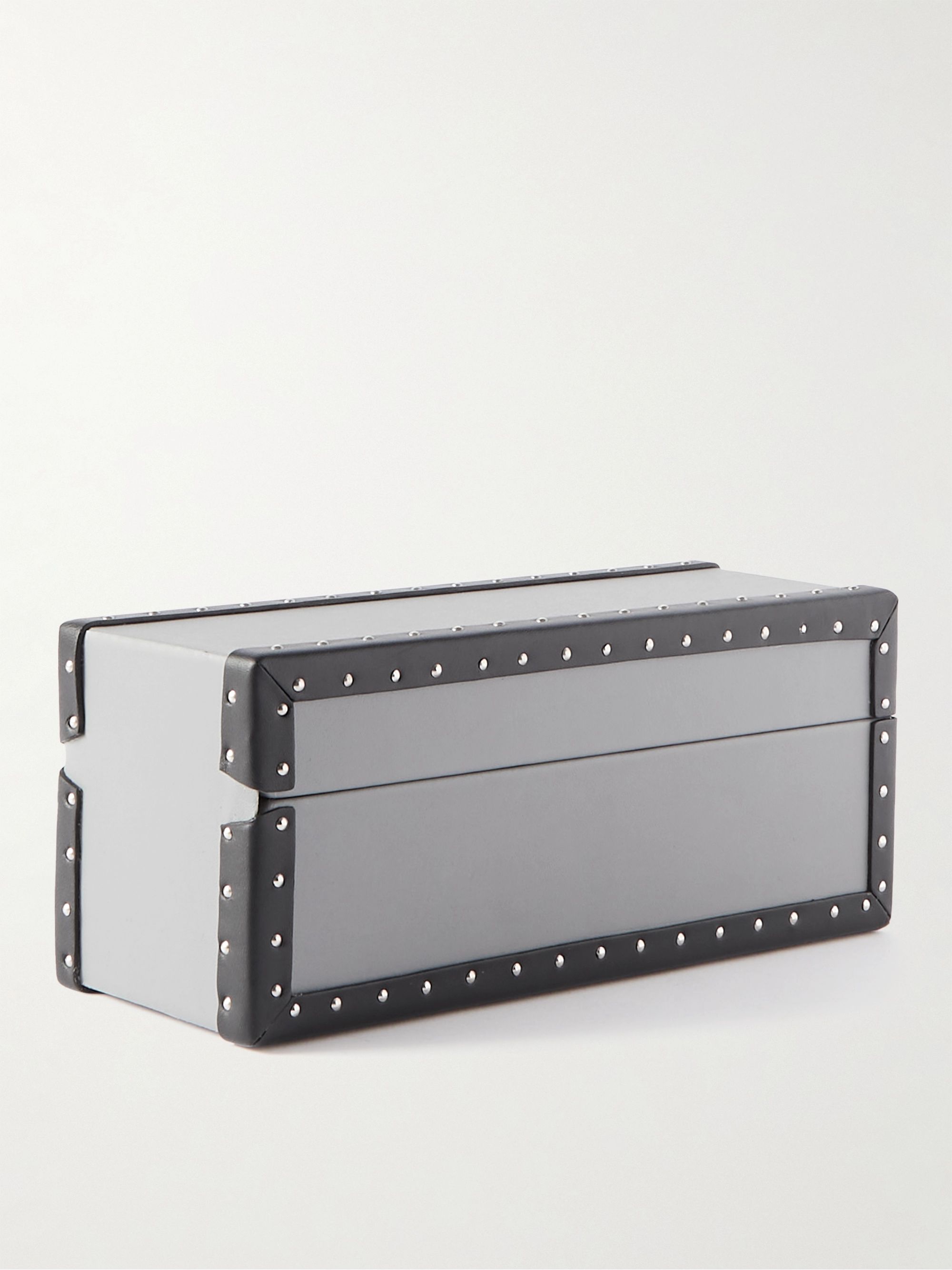 RAPPORT LONDON Kensington Studded Leather Two-Watch Box