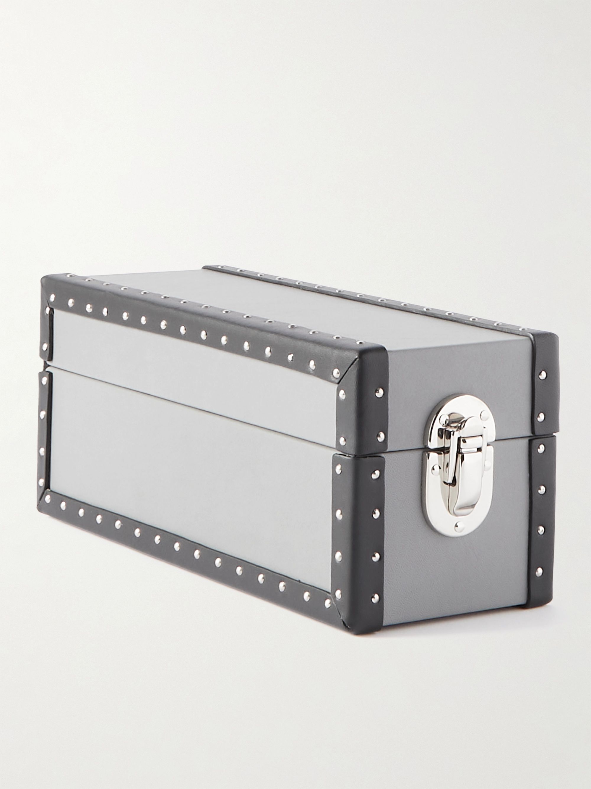 RAPPORT LONDON Kensington Studded Leather Two-Watch Box