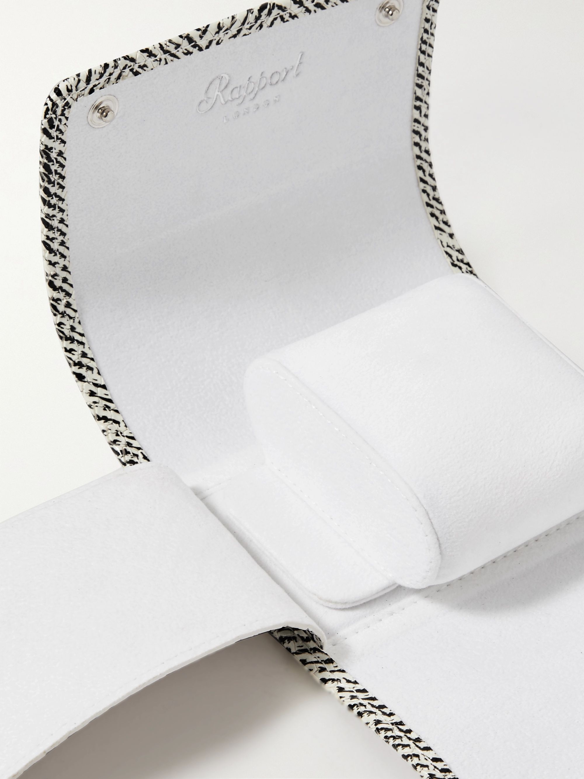 RAPPORT LONDON Marlow Snake-Effect Leather Watch Roll