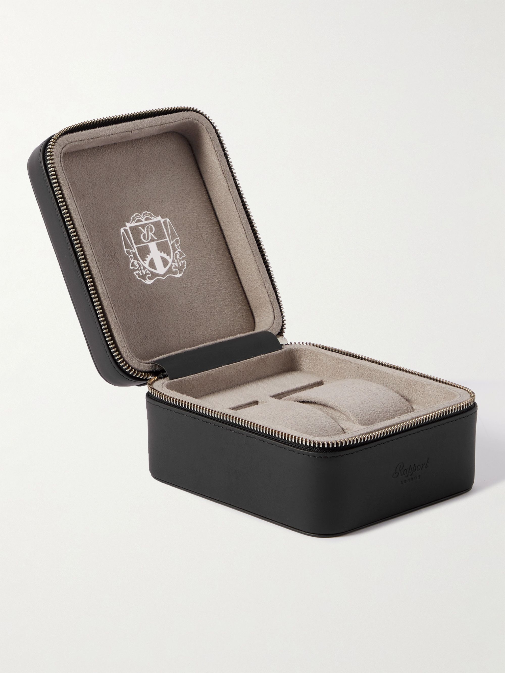 RAPPORT LONDON Hyde Park Zip-Around Leather Watch Case