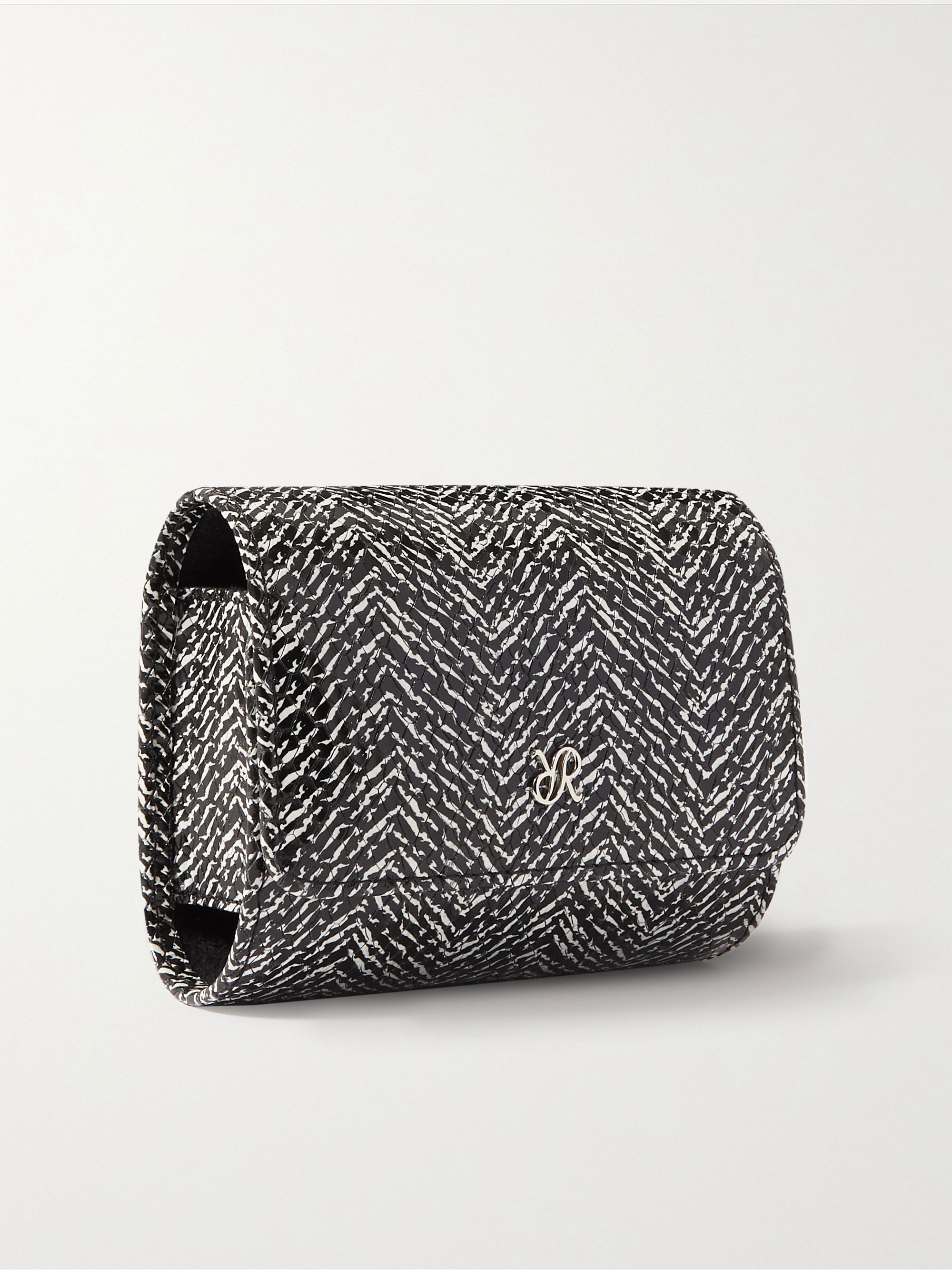 RAPPORT LONDON Marlow Snake-Effect Leather Watch Roll
