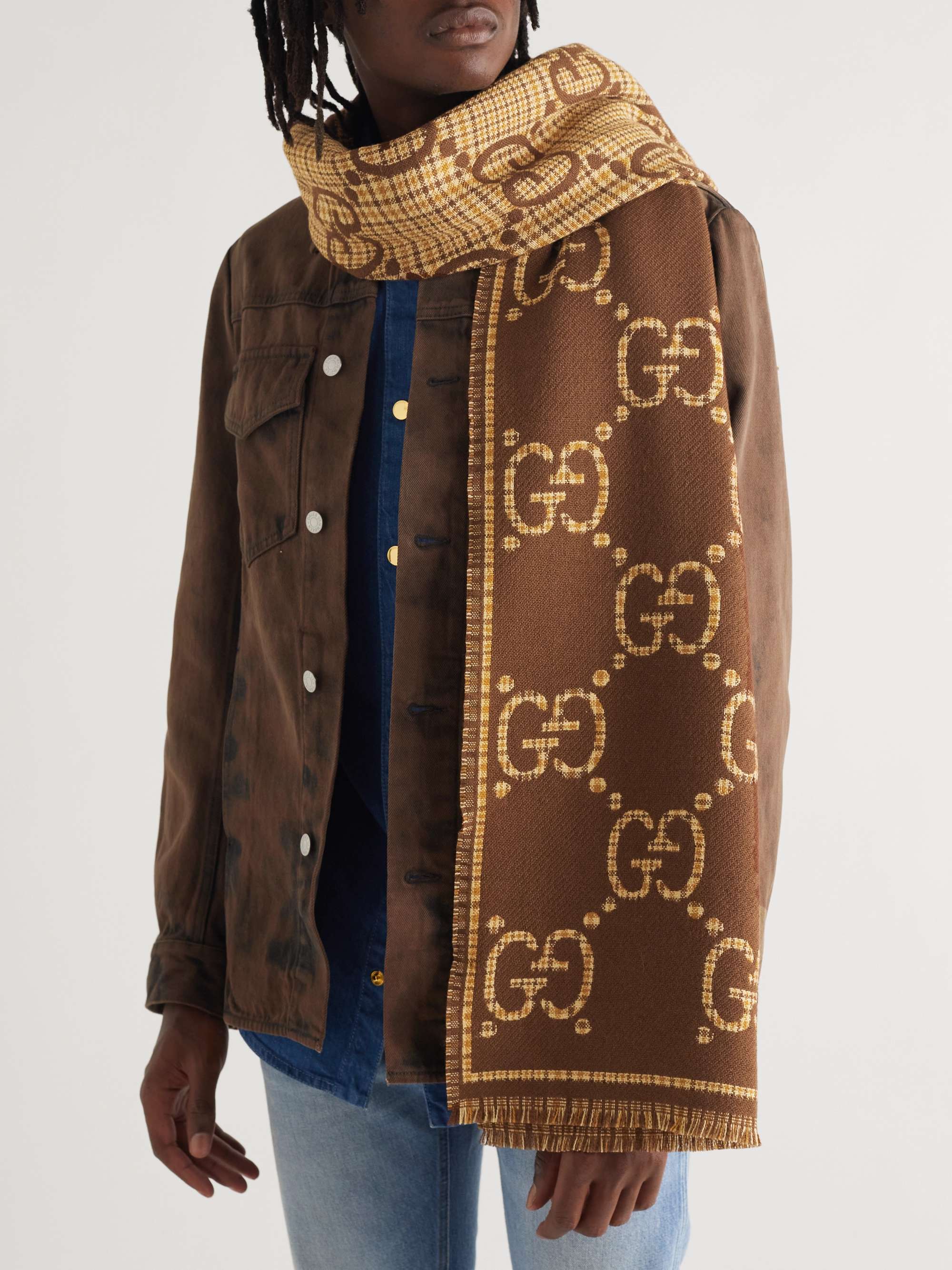 wool scarf brown