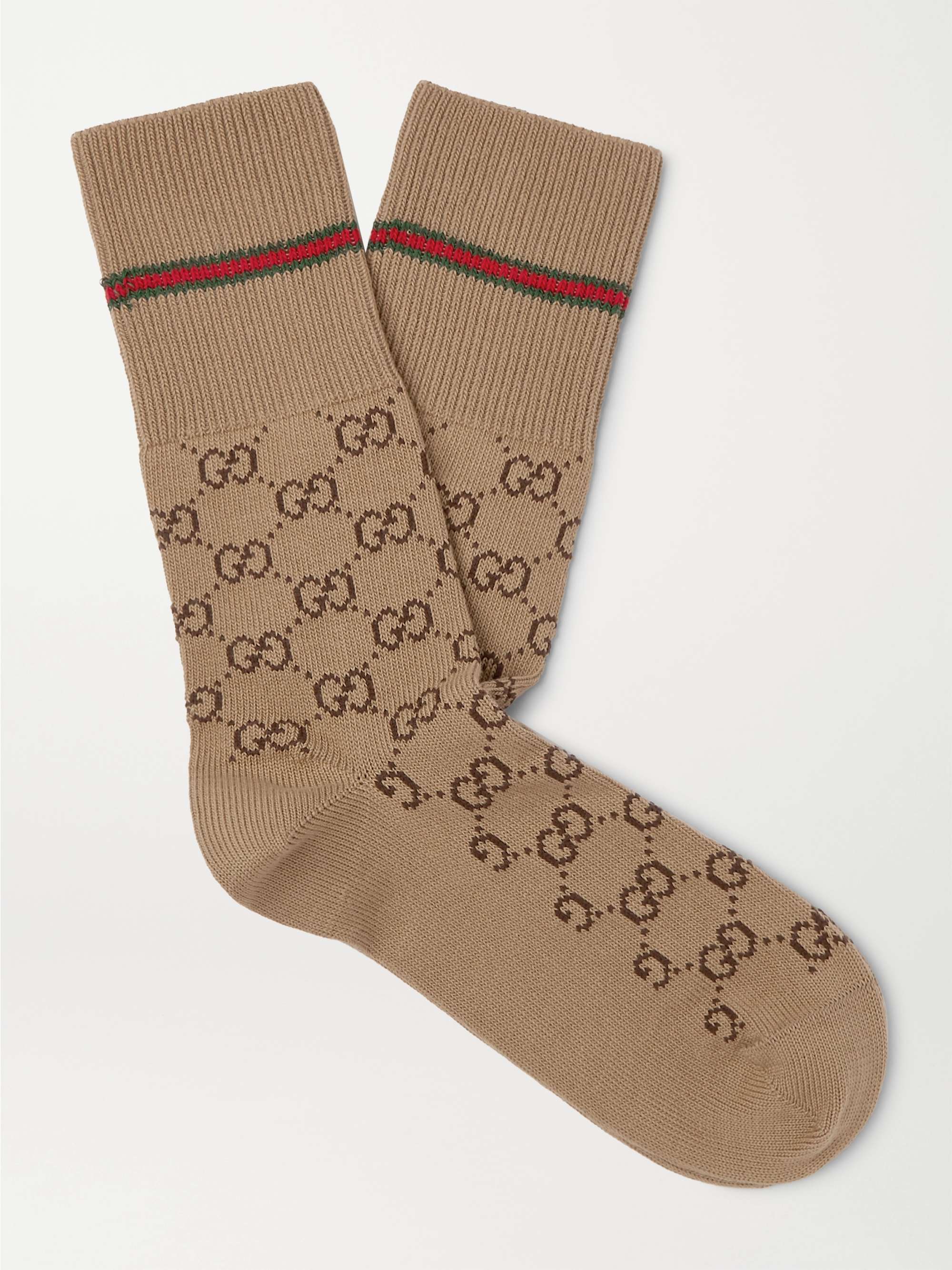 GUCCI Logo-Jacquard Cotton-Blend Socks | MR PORTER