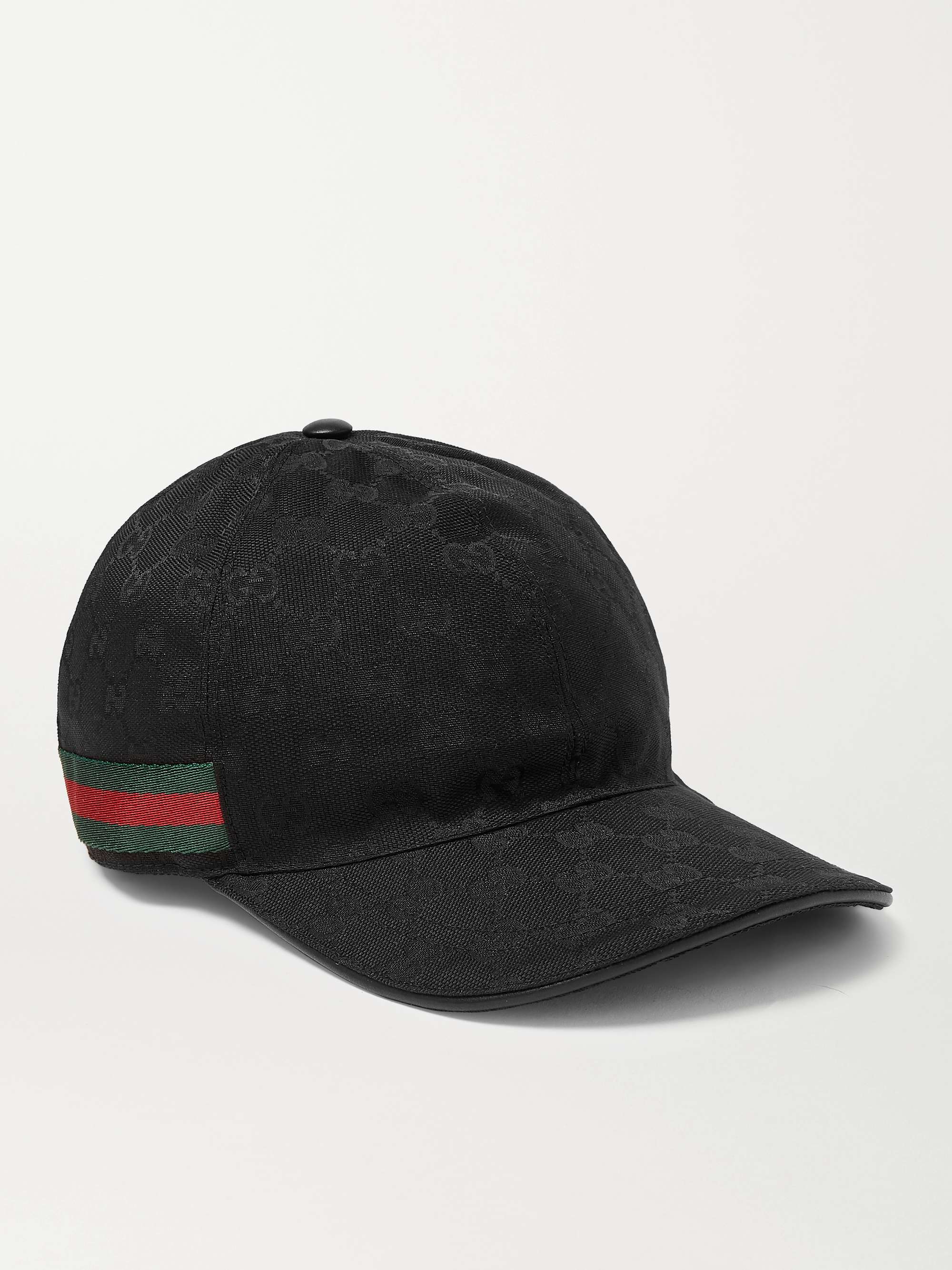 GUCCI GG Logo Canvas Baseball Cap Sherry Line Men's Black