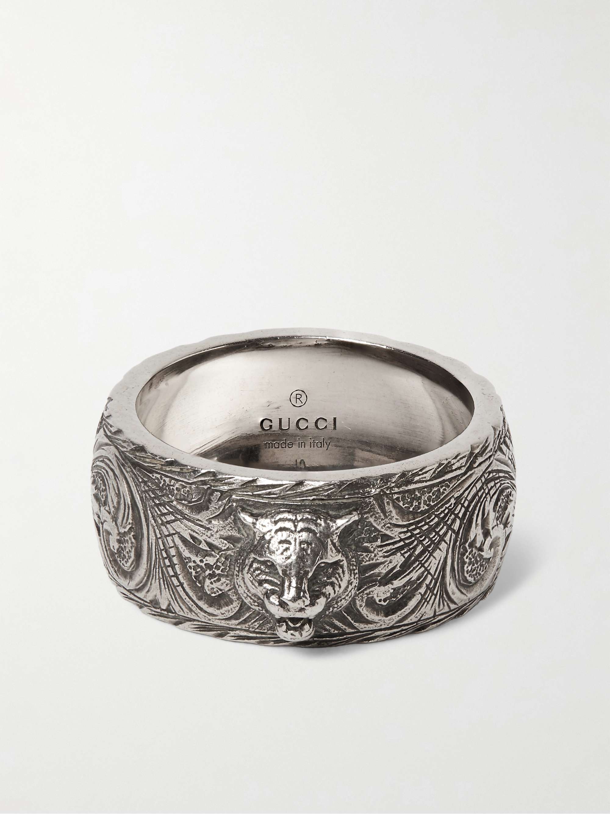 silver ring.