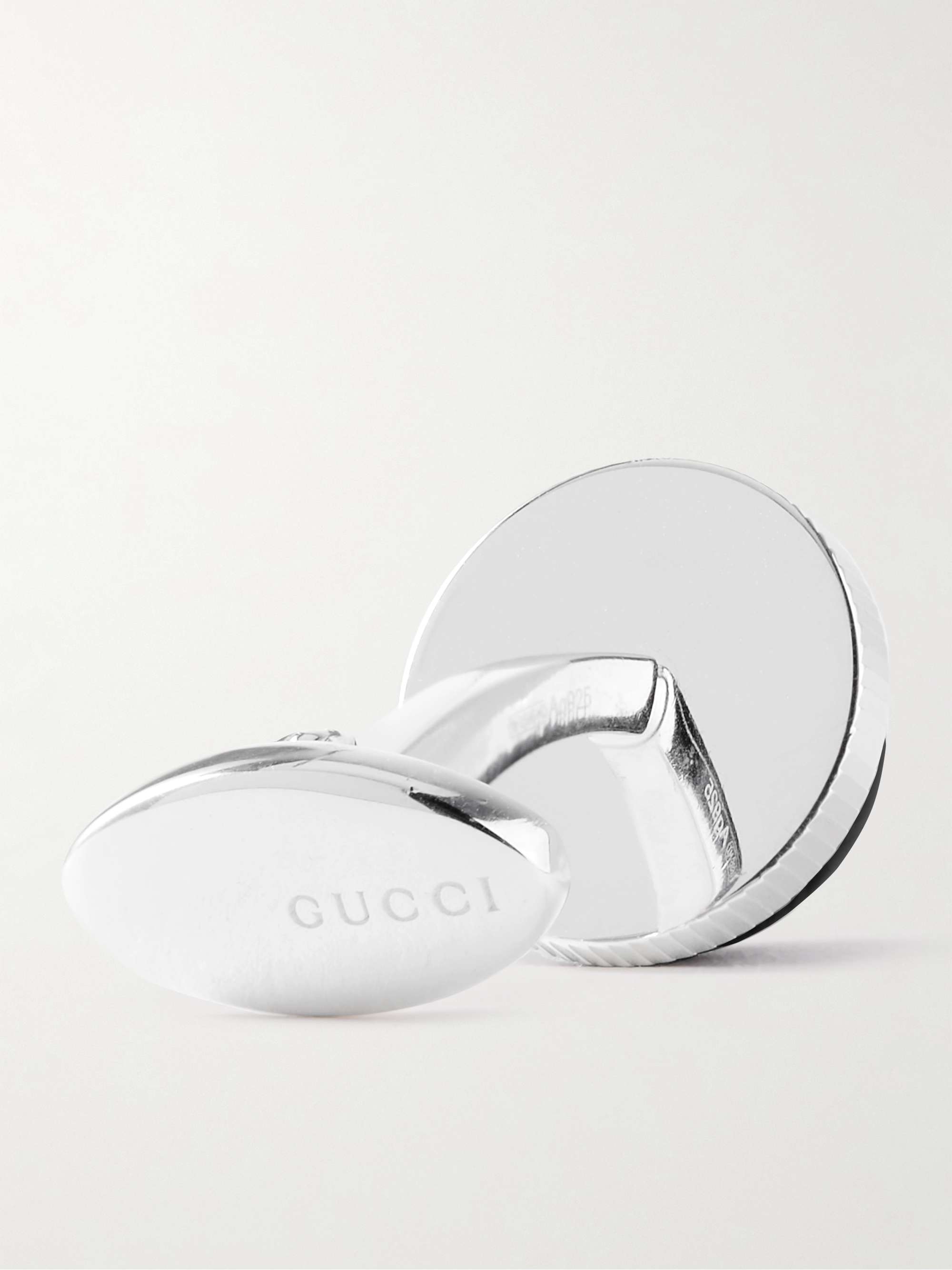 Gucci - Men - logo-engraved Sterling Silver Cufflinks Silver