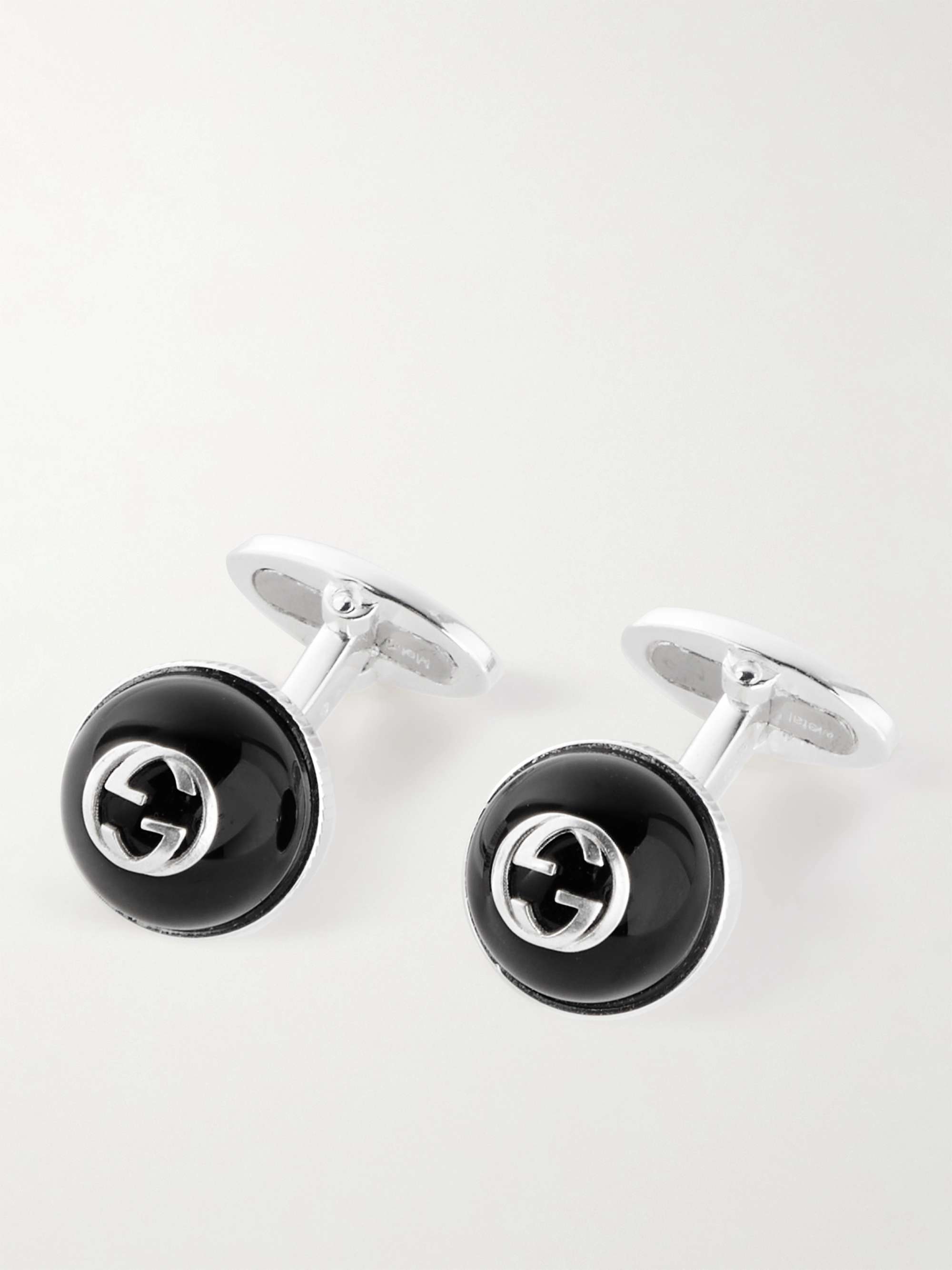 Silver Onyx Cufflinks