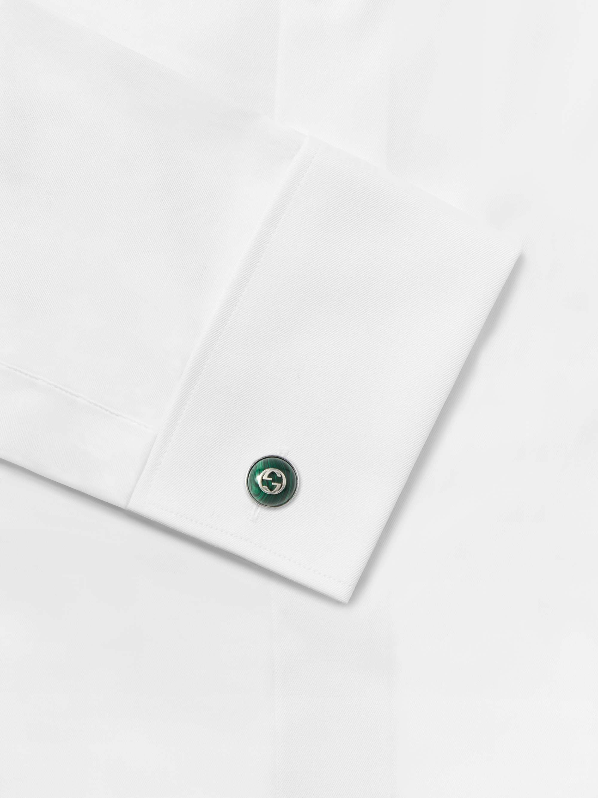 GUCCI Marmont Silver Onyx Cufflinks
