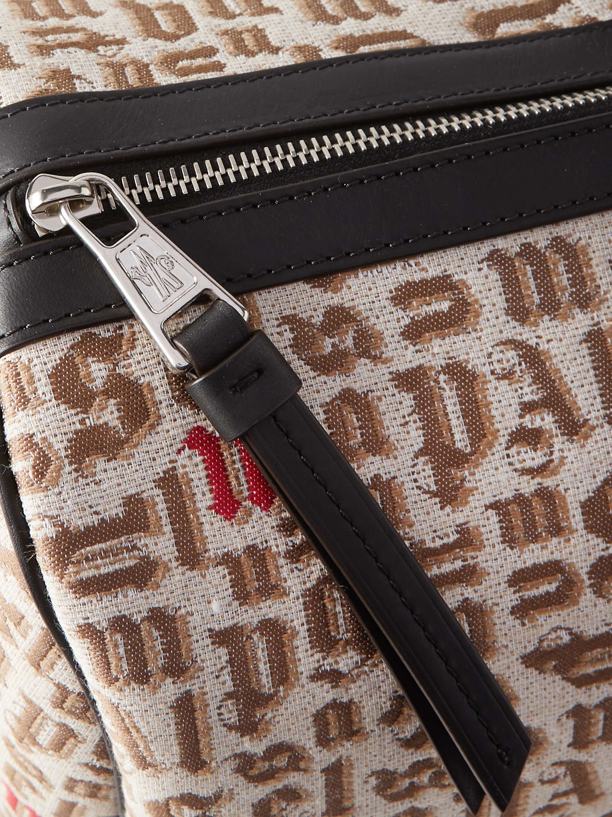 MONCLER GENIUS 8 Moncler Palm Angels Leather-Trimmed Logo-Jacquard Weekend Bag