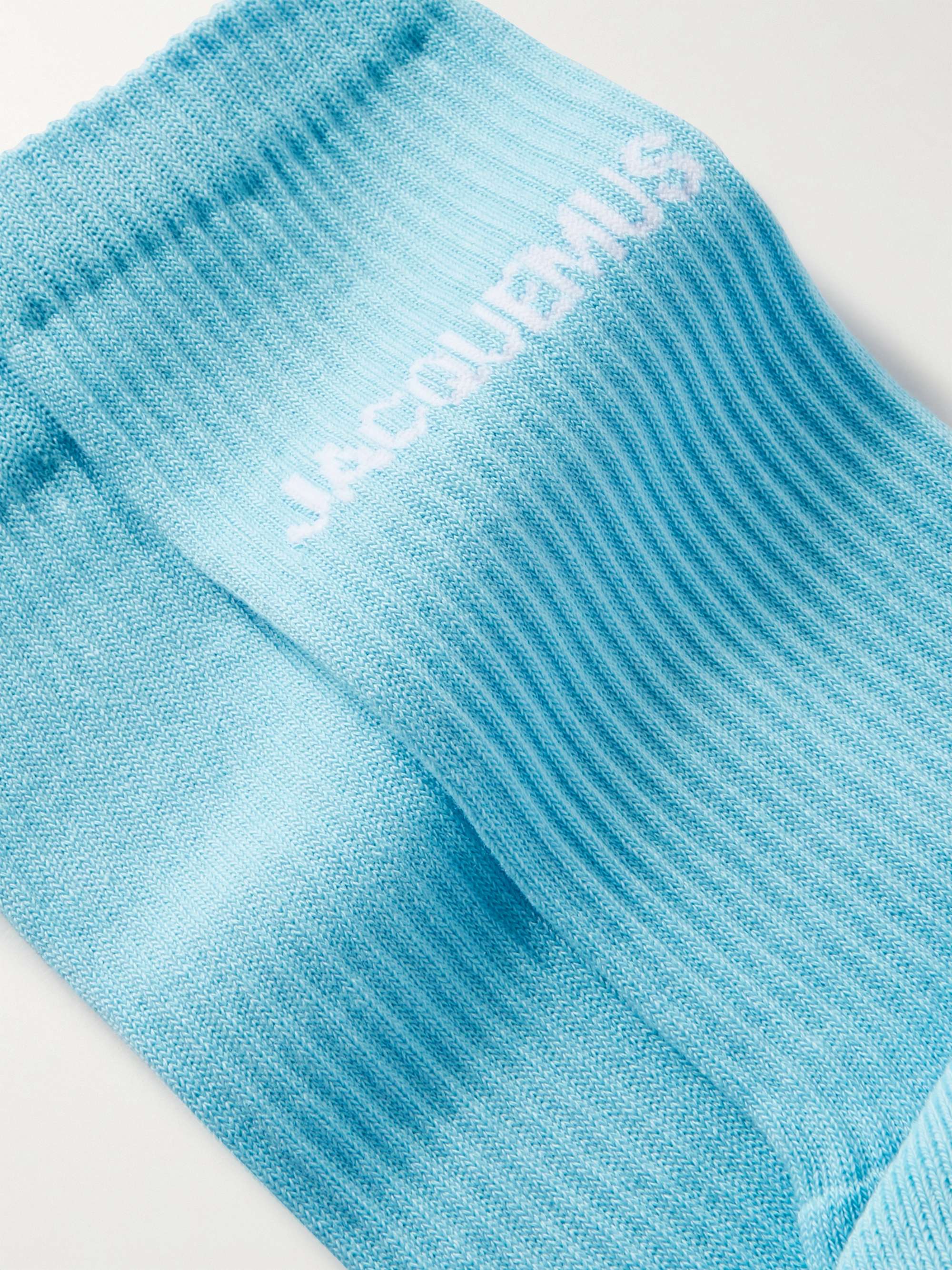 JACQUEMUS Logo-Jacquard Ribbed Cotton-Blend Socks