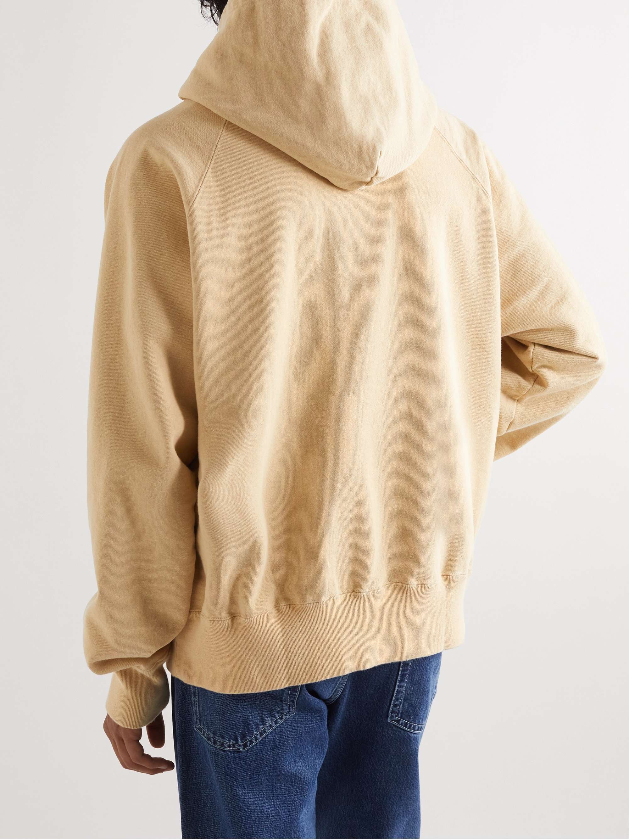 EDWIN Garment-Dyed Cotton-Jersey Hoodie