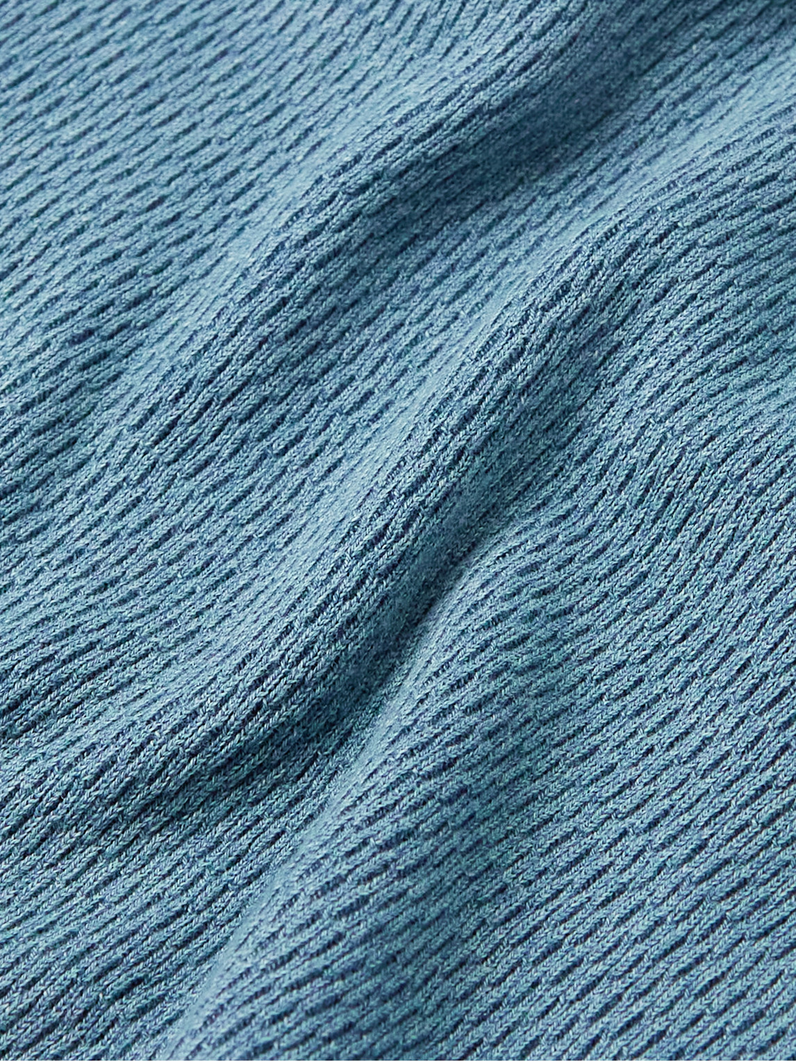 Textured-Cotton Henley T-Shirt