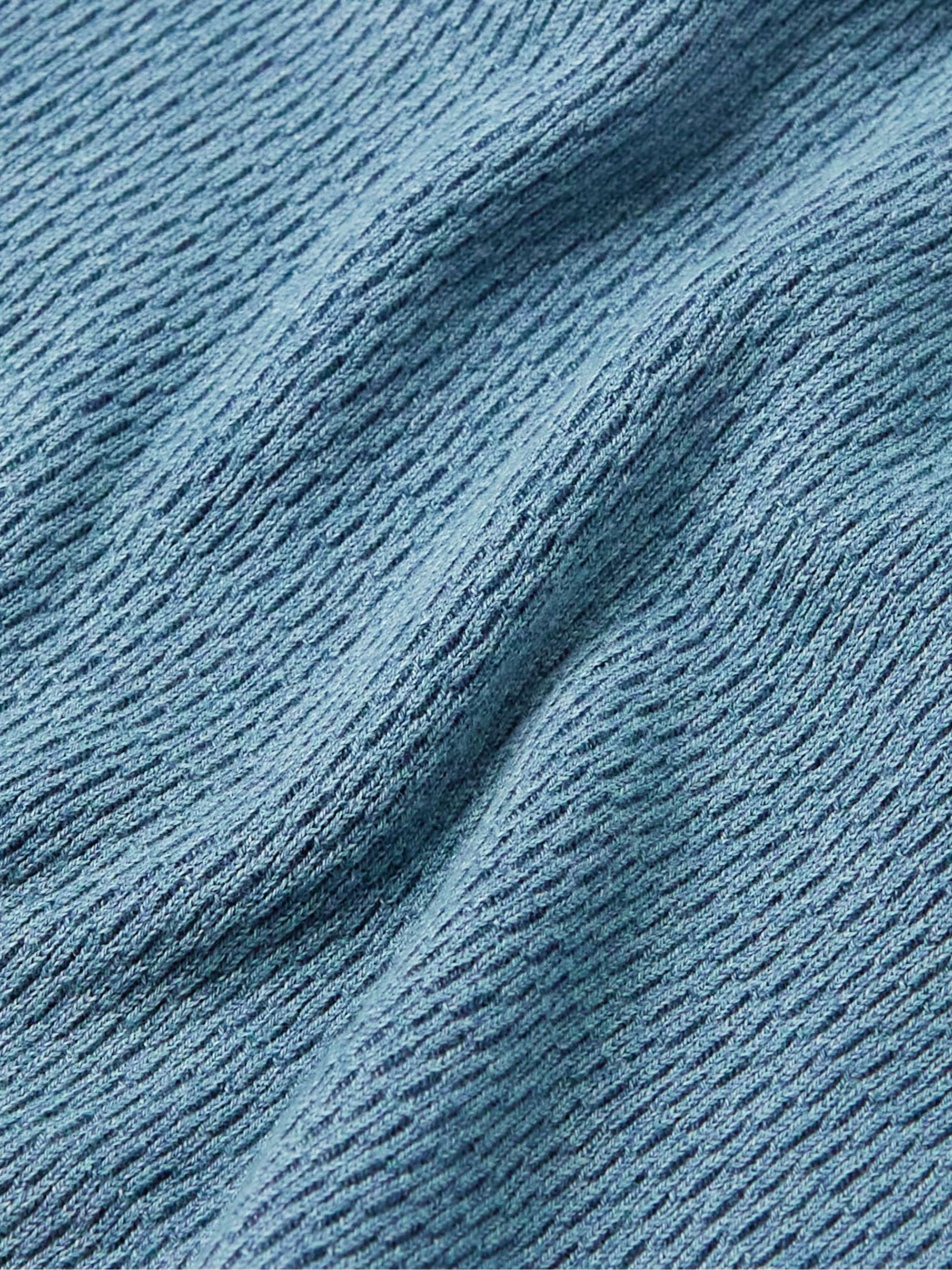 RRL Textured-Cotton Henley T-Shirt
