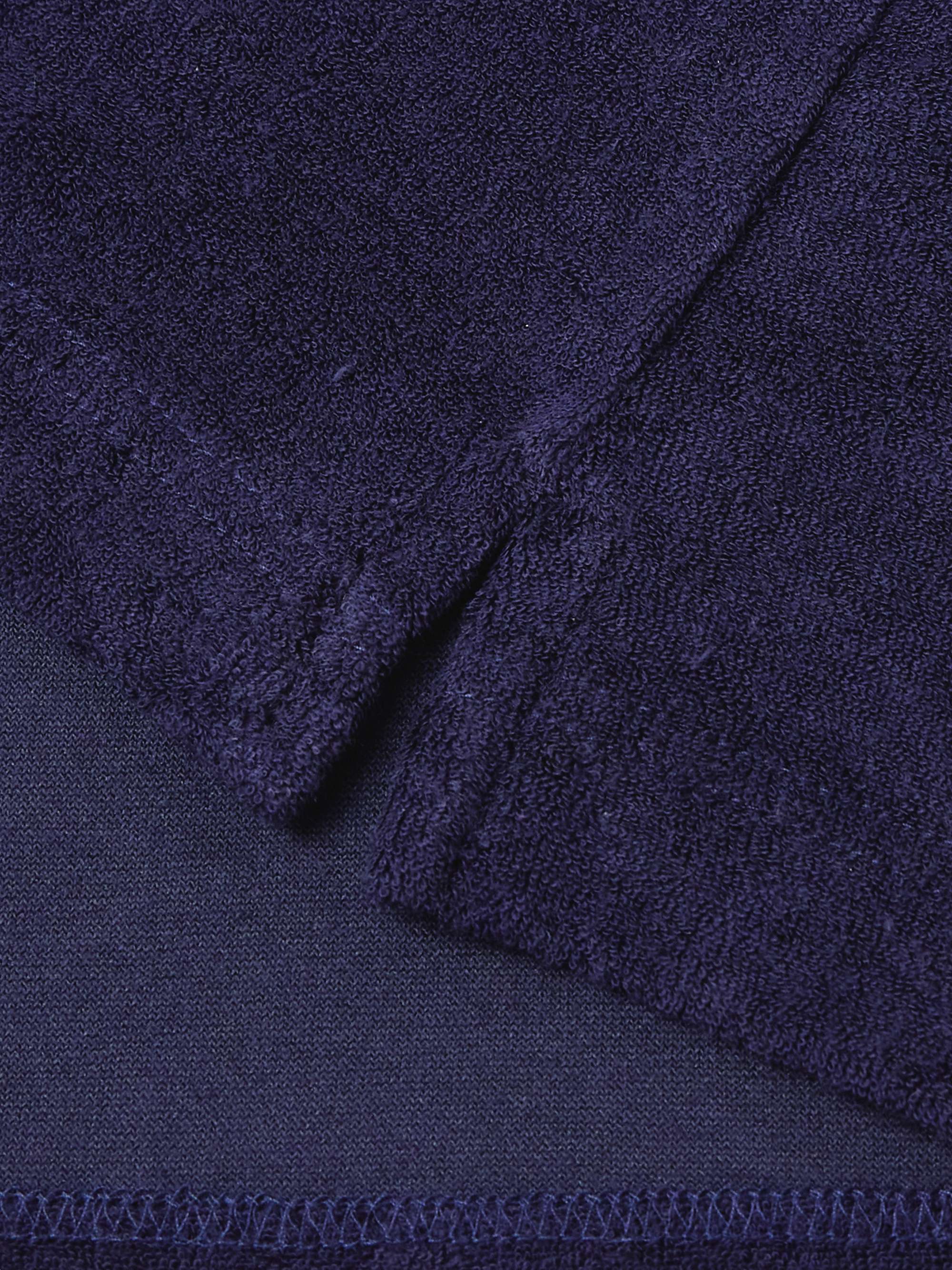 HOWLIN' Cocktail in Towel Camp-Collar Cotton-Blend Terry Shirt