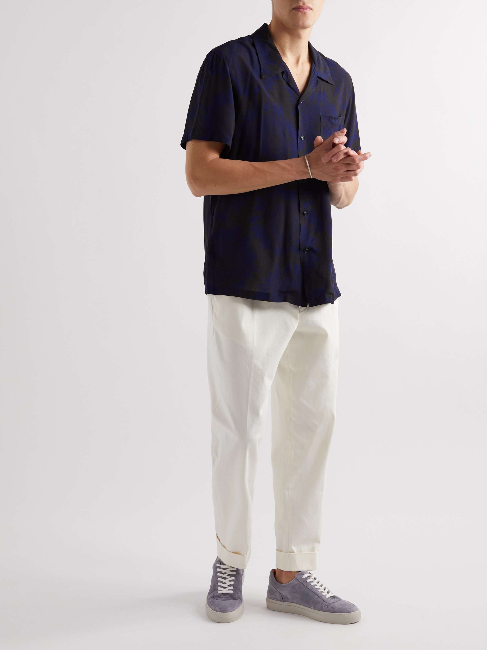 BELLEROSE Camp-Collar Printed Jersey Shirt