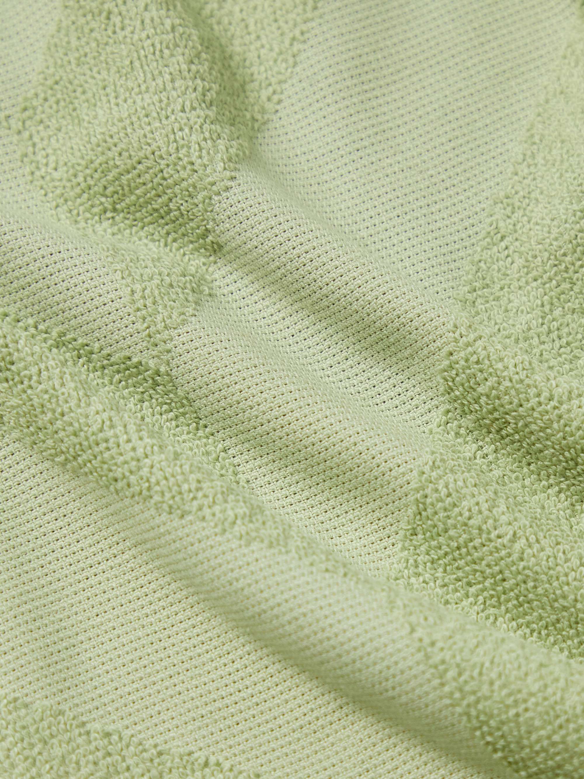 OAS Camp-Collar Cotton-Terry Jacquard Shirt