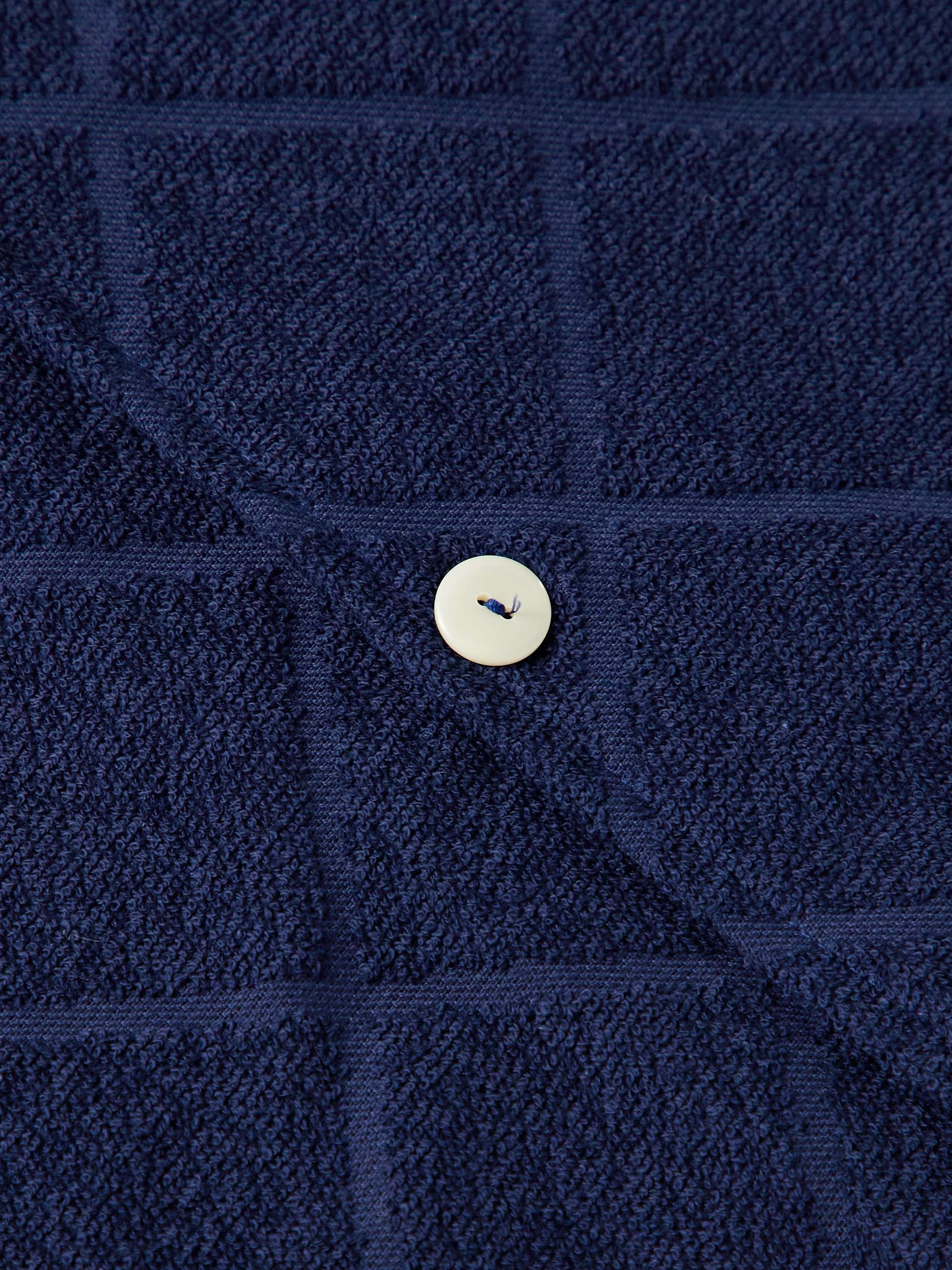 OAS Camp-Collar Cotton-Terry Jacquard Shirt