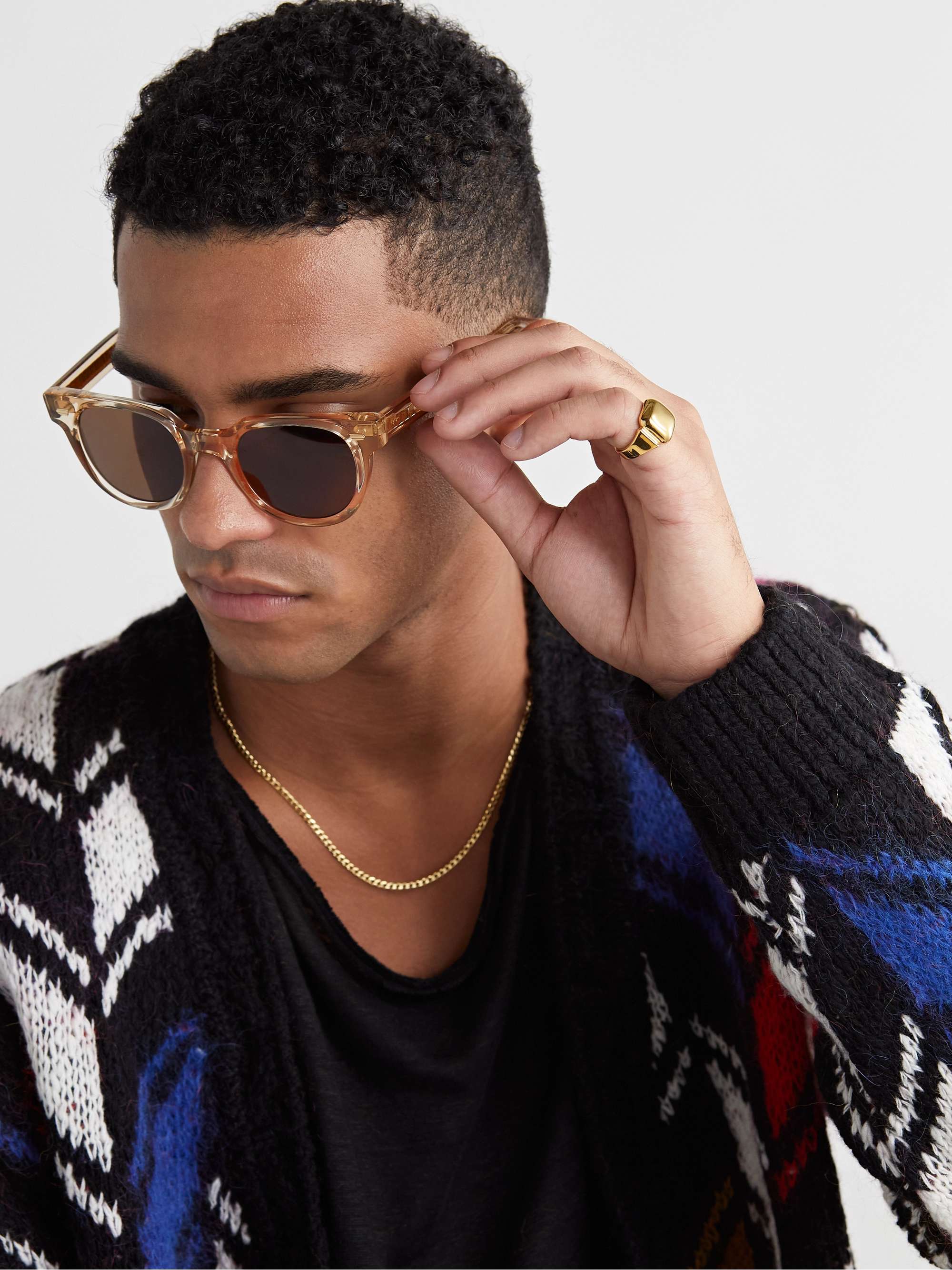 CUTLER AND GROSS 1392 Round-Frame Acetate Sunglasses