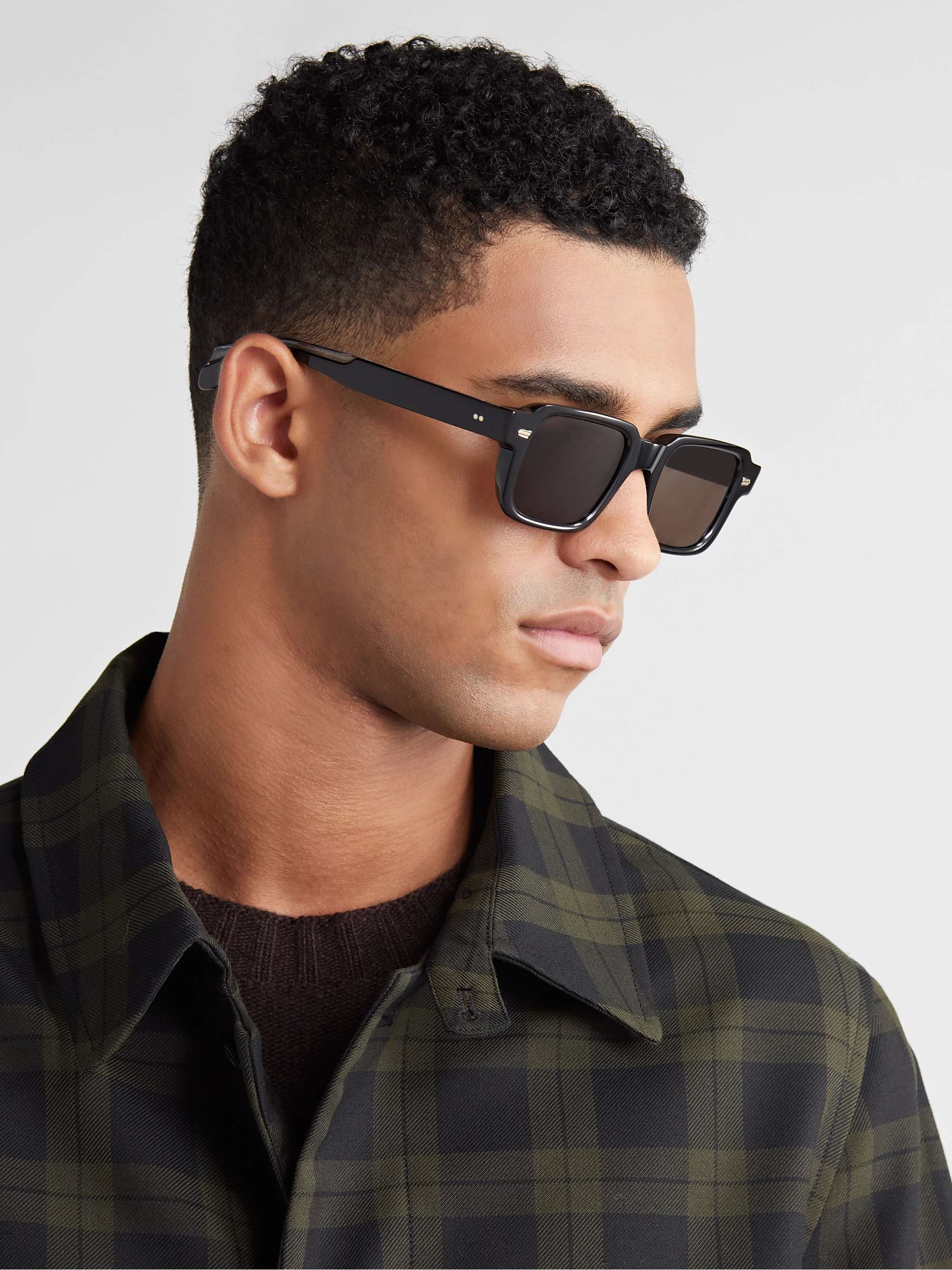 CUTLER AND GROSS 1393 Rectangular-Frame Tortoiseshell Acetate Sunglasses