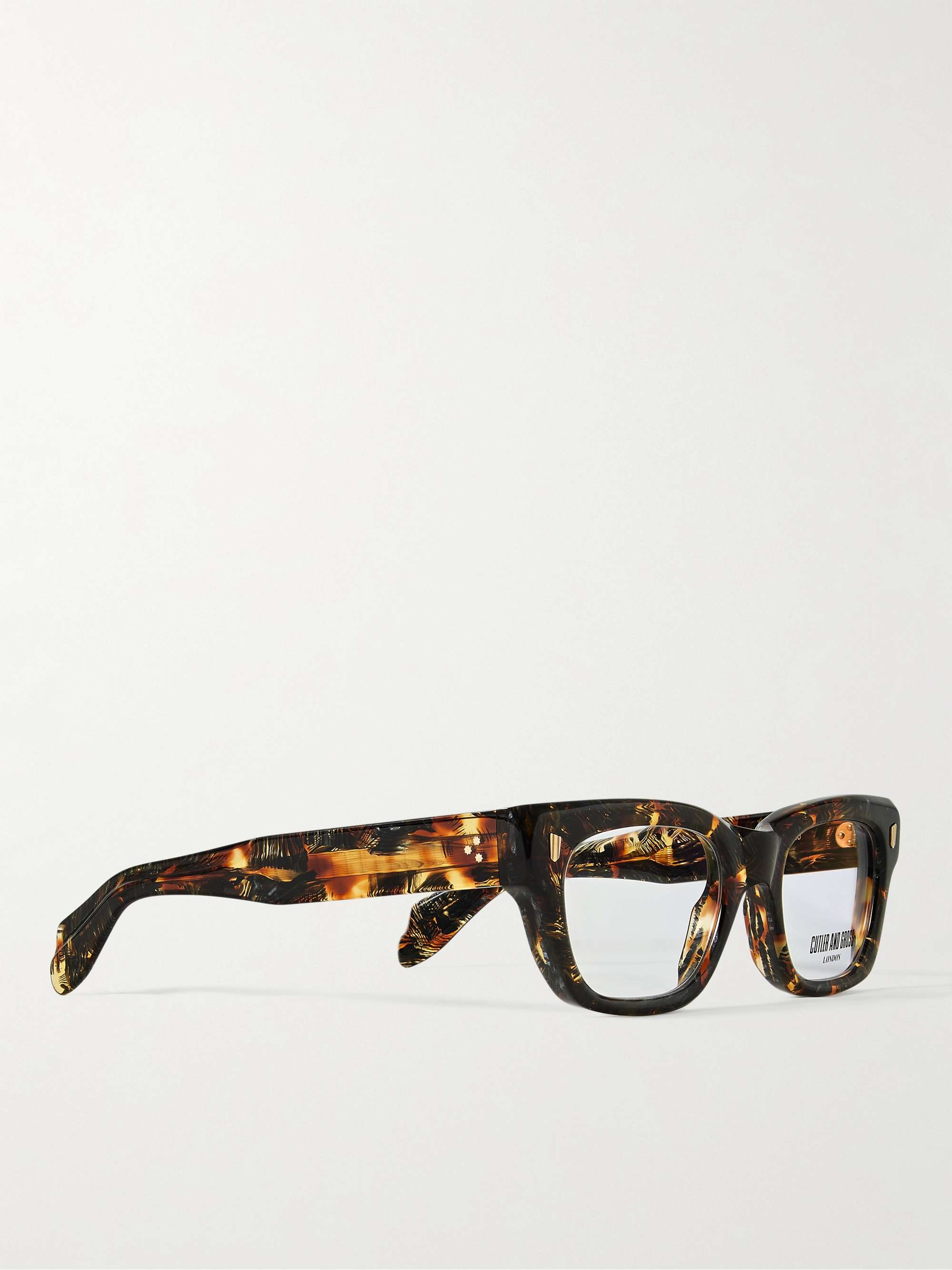 CUTLER AND GROSS 1391 Square-Frame Tortoiseshell Acetate Optical Glasses