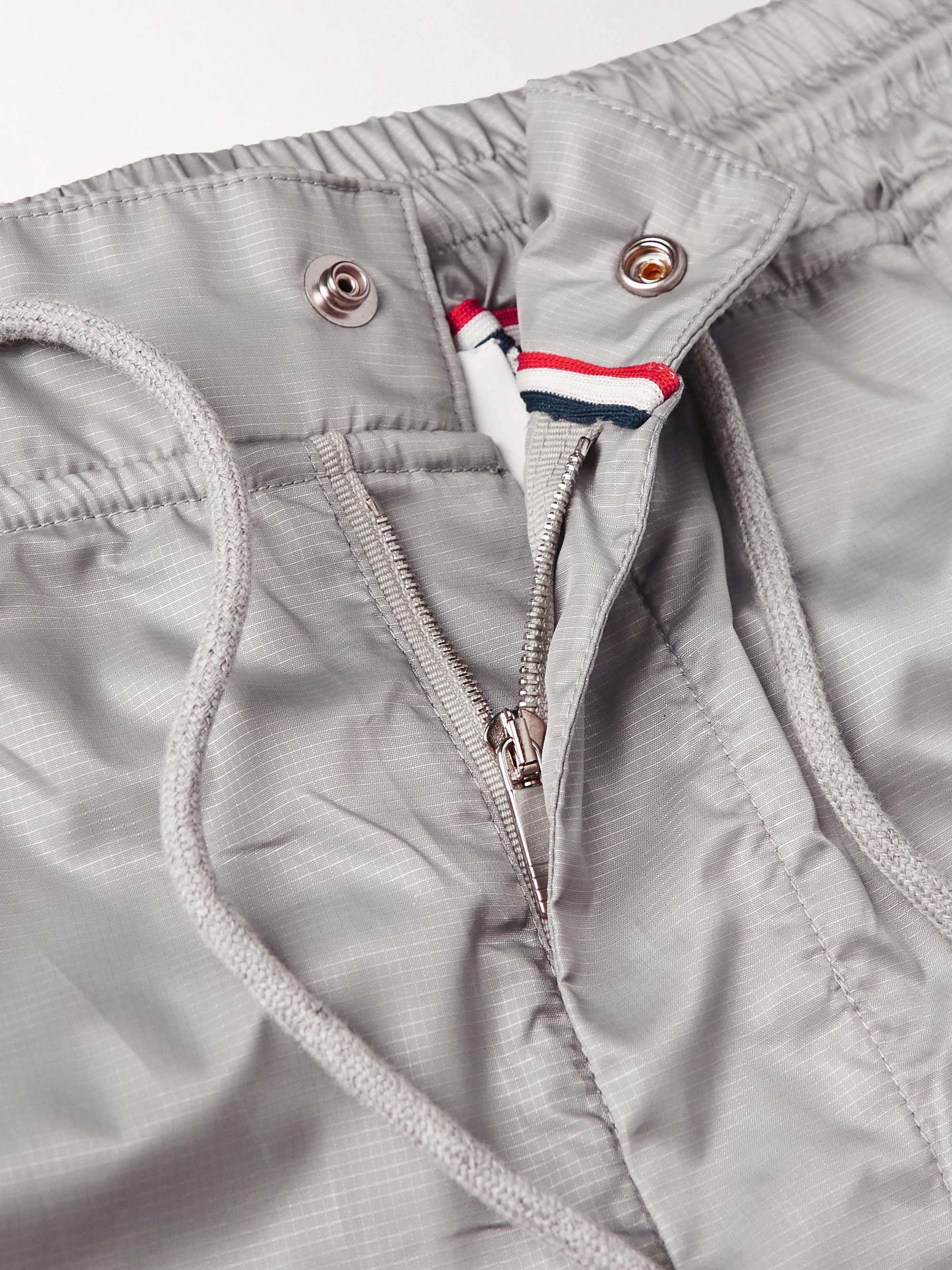 THOM BROWNE Tapered  Striped Grosgrain-Trimmed Ripstop Track Pants