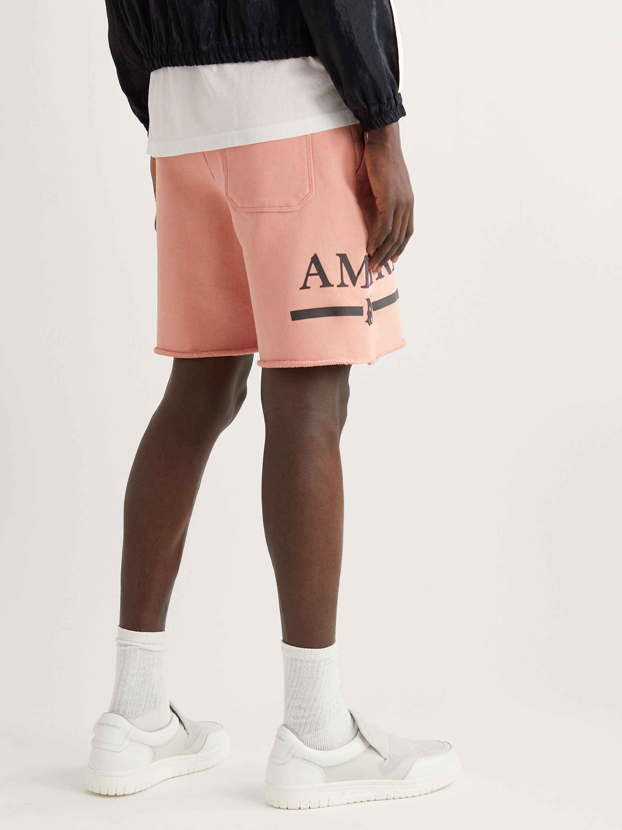 AMIRI Straight-Leg Logo-Print Cotton-Jersey Drawstring Shorts