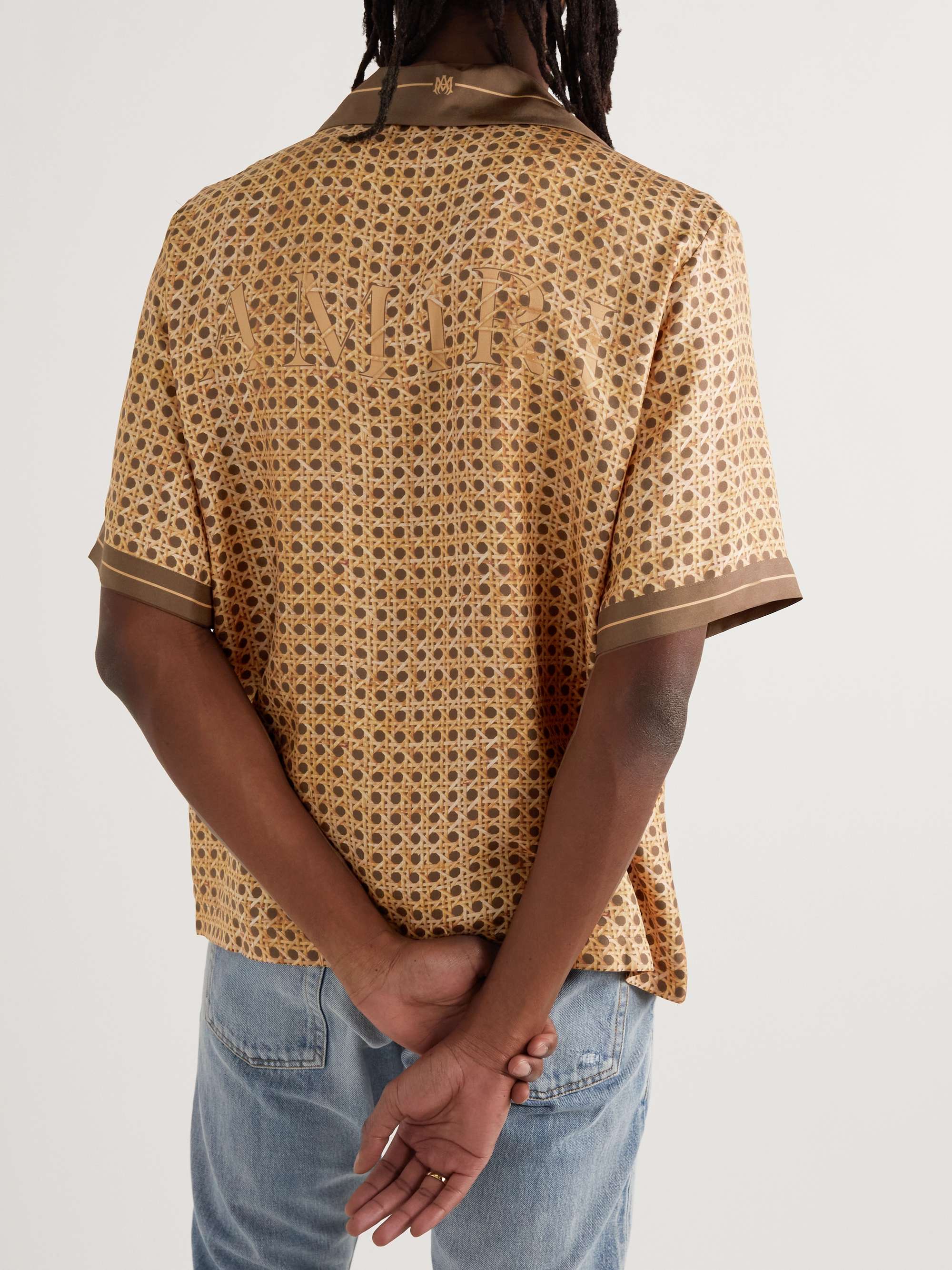 AMIRI Camp-Collar Printed Silk-Twill Shirt for Men | MR PORTER