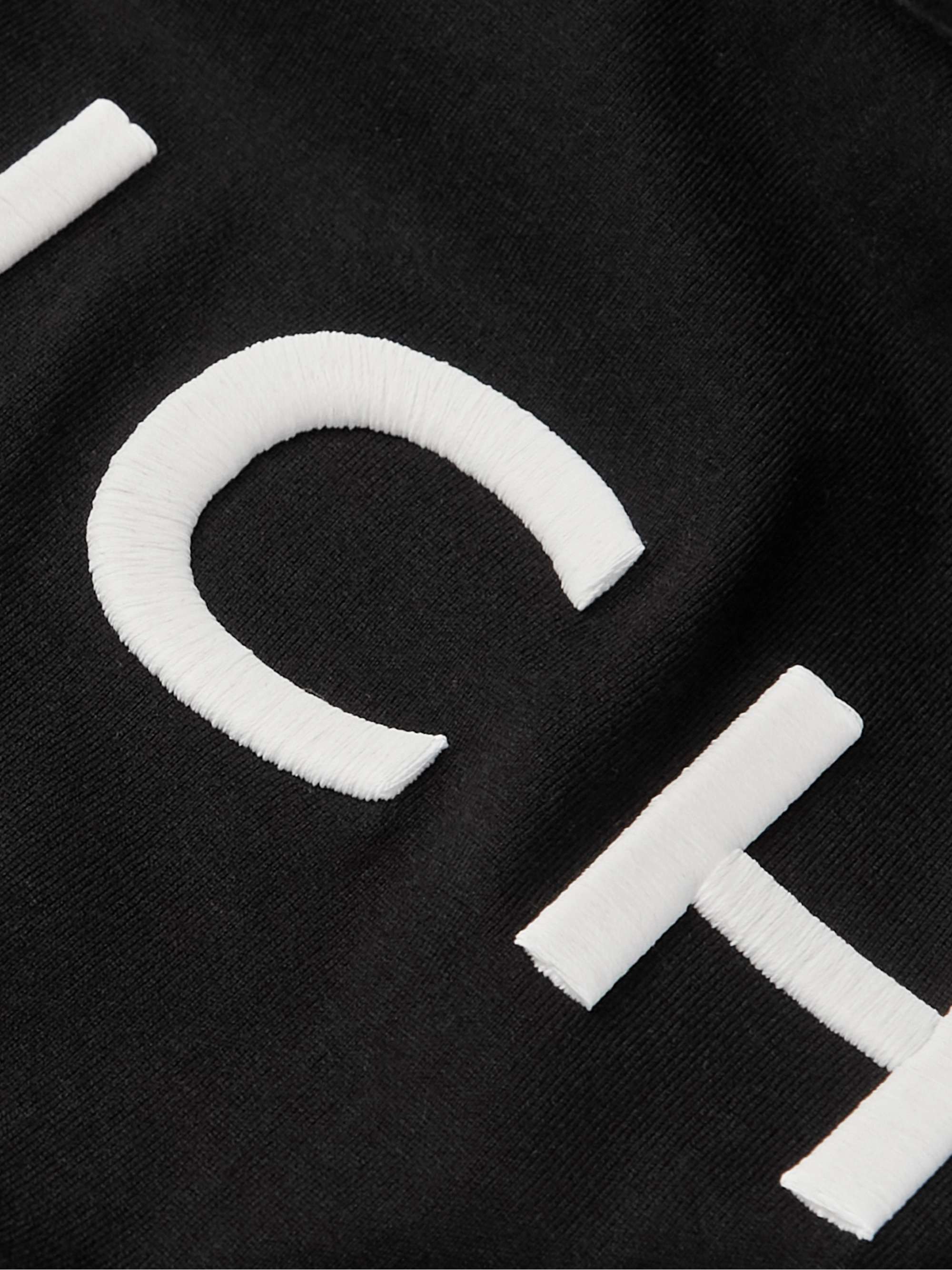 GIVENCHY Logo-Embroidered Cotton-Jersey T-Shirt
