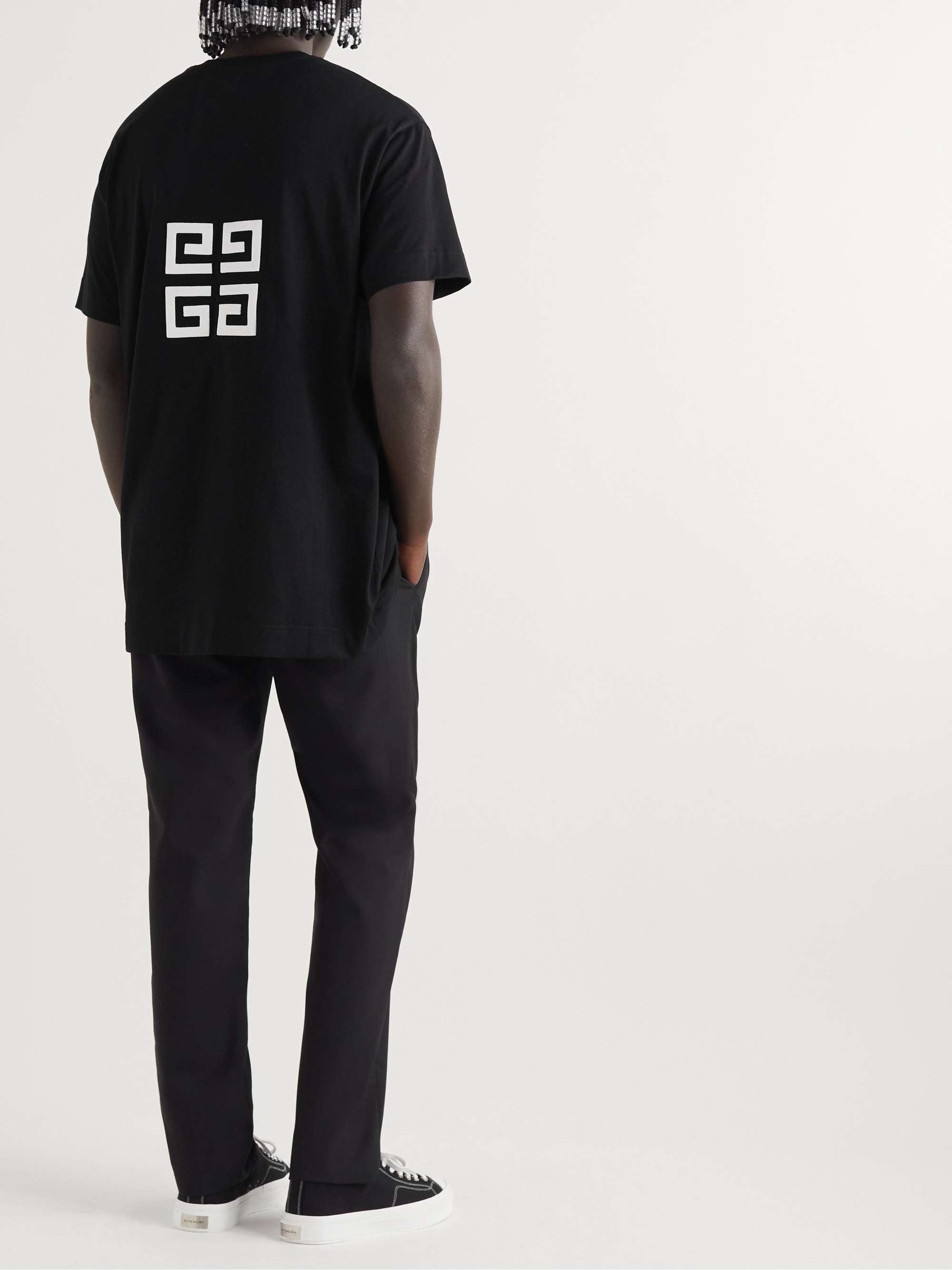 GIVENCHY Logo-Embroidered Cotton-Jersey T-Shirt | MR PORTER