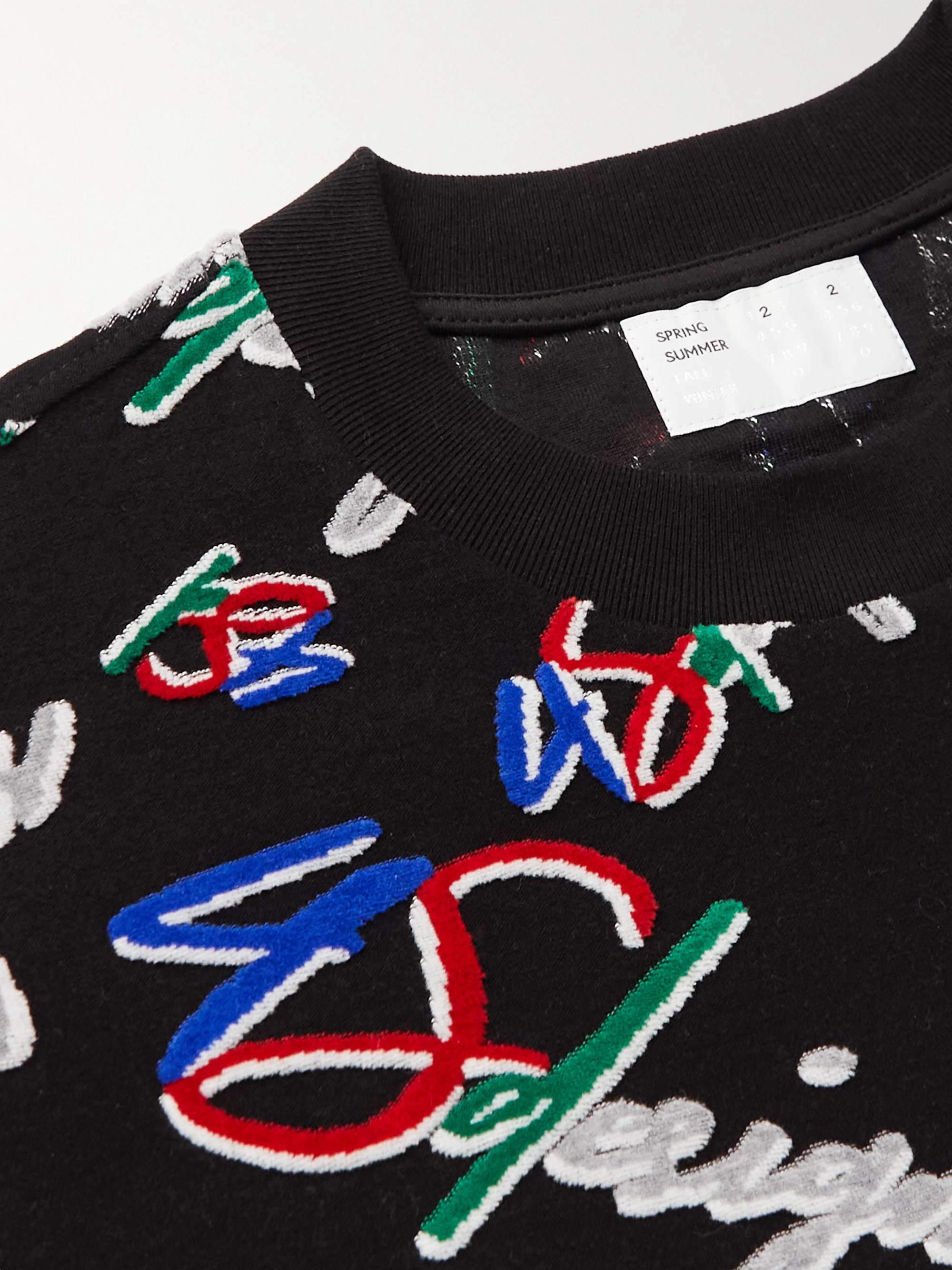 4SDESIGNS Logo-Jacquard Cotton-Jersey Sweatshirt