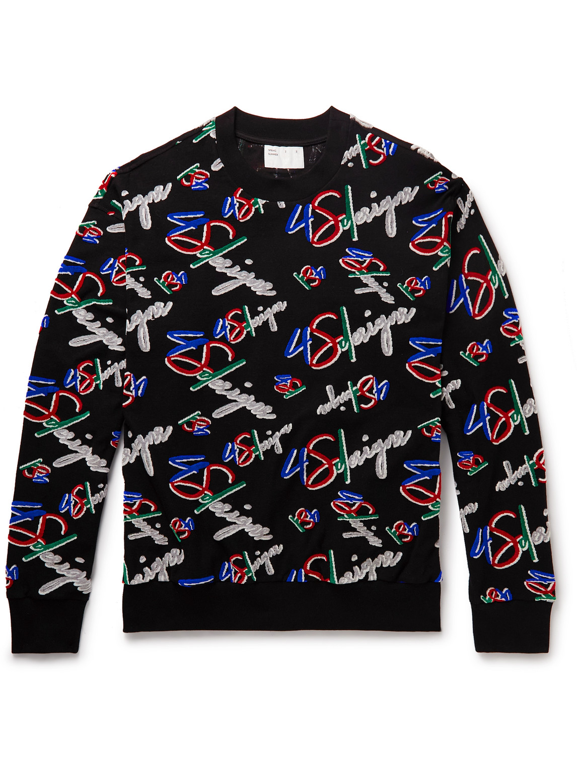 4SDESIGNS - Logo-Jacquard Cotton-Jersey Sweatshirt - Men - Multi - S
