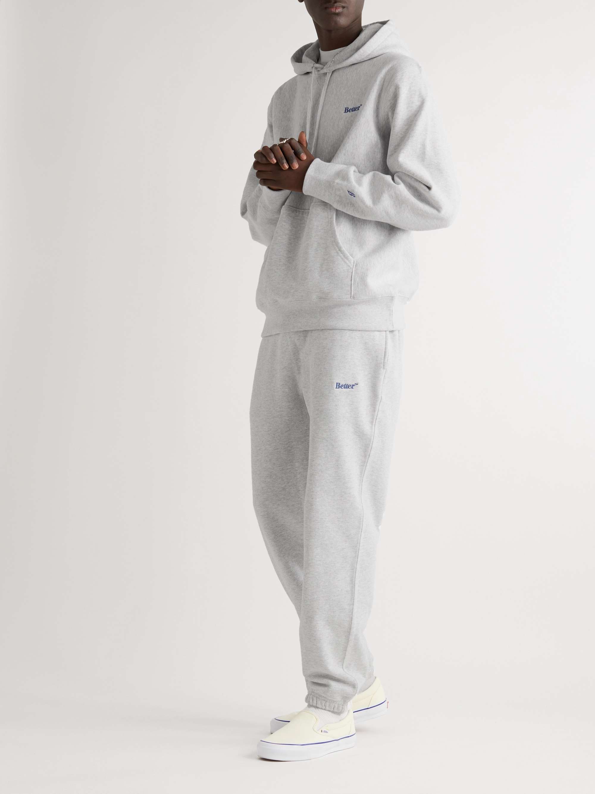 Tapered Logo-Print Cotton-Jersey Sweatpants