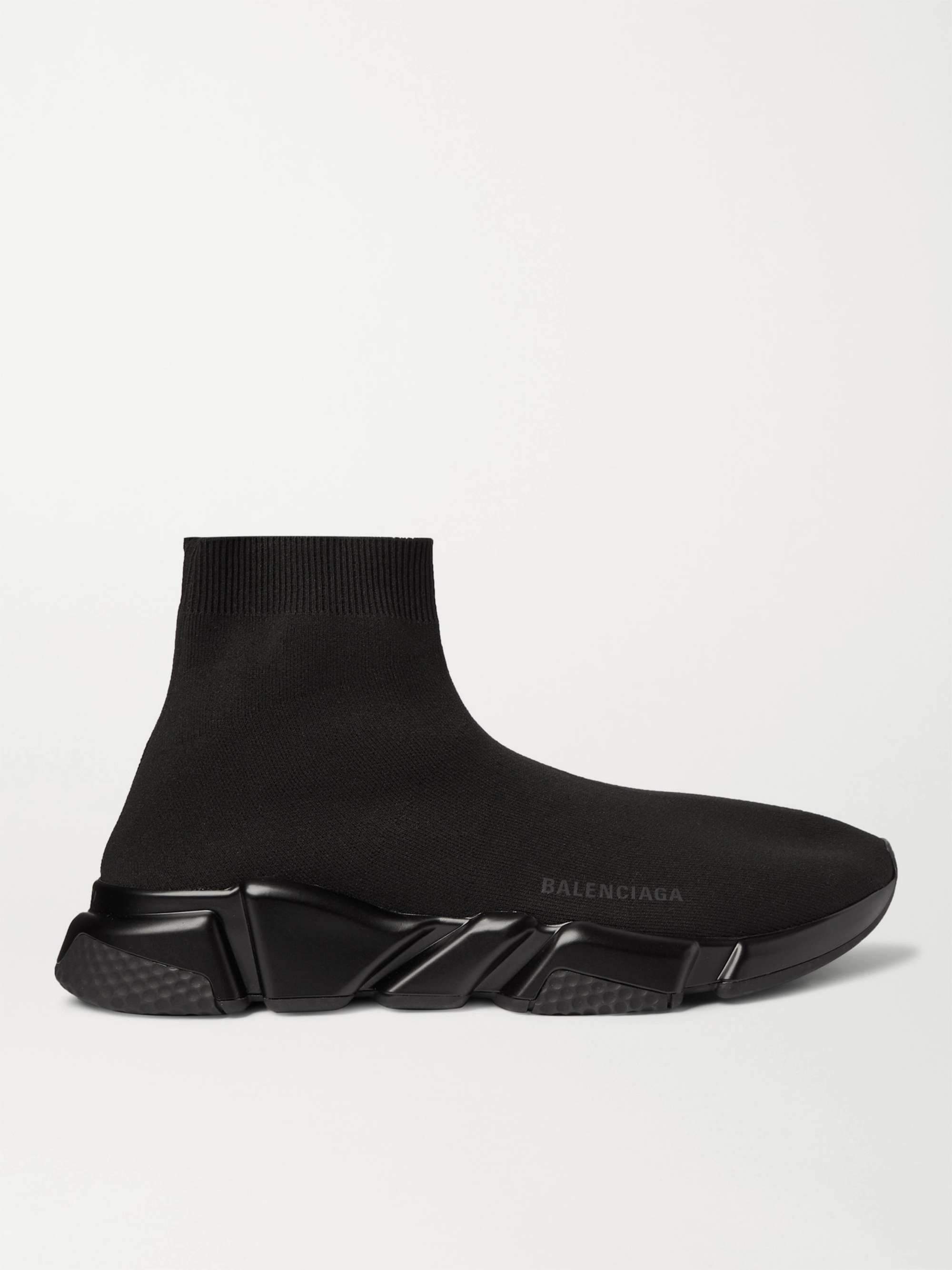 BALENCIAGA Speed Sock Stretch-Knit Slip-On Sneakers for Men