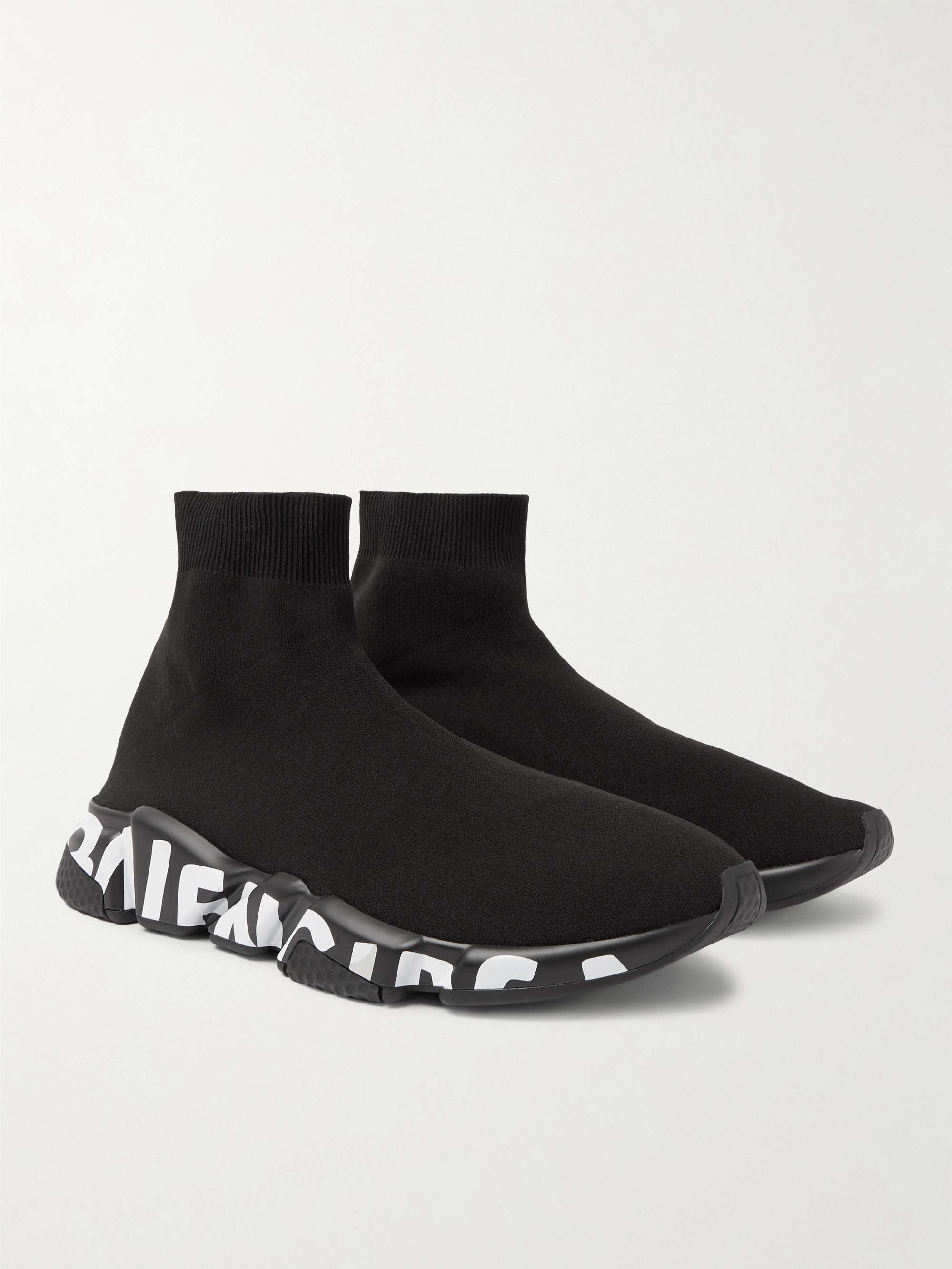 BALENCIAGA Speed LT logoprint stretchknit hightop sneakers  NETAPORTER