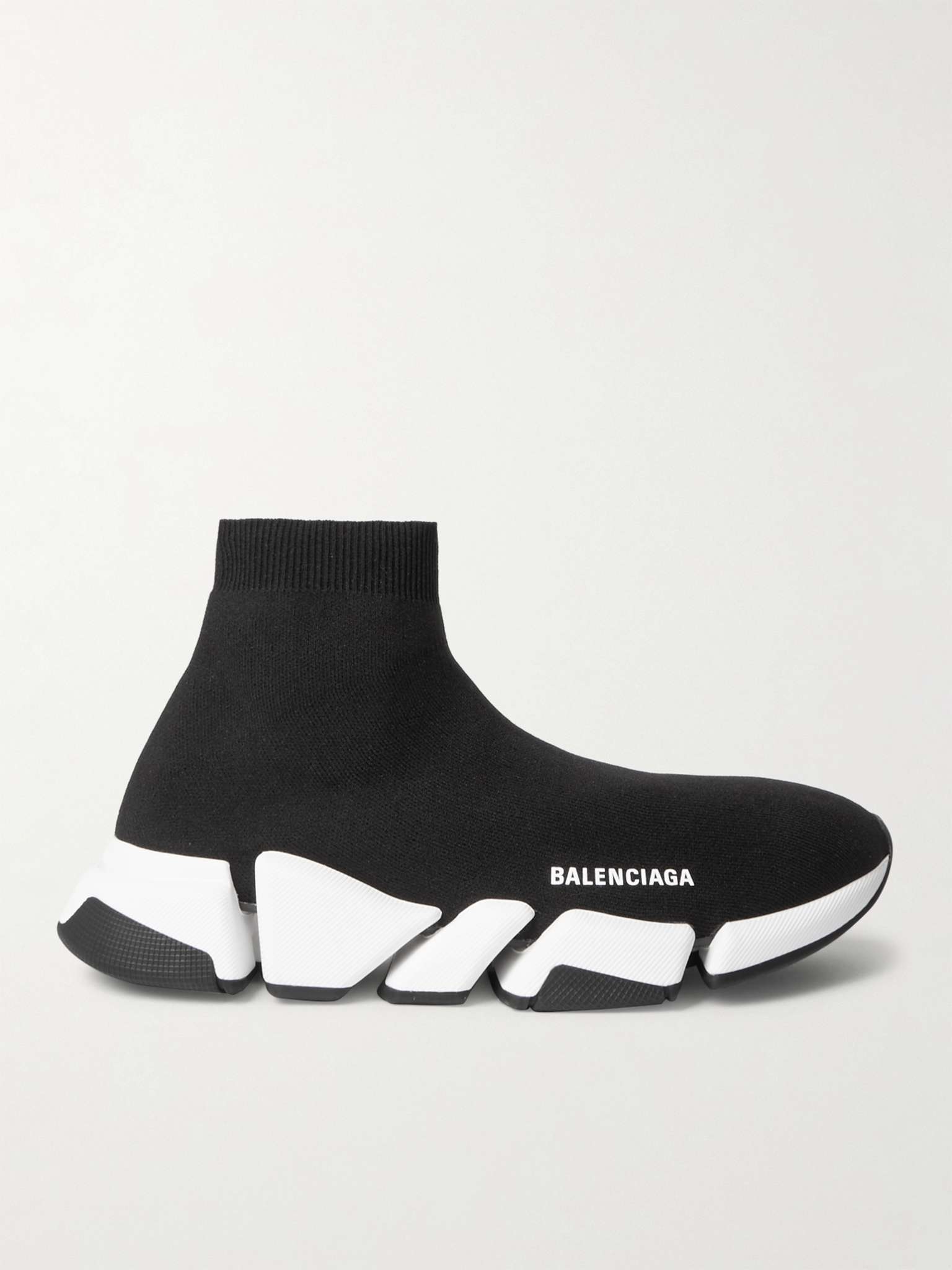 BALENCIAGA Speed 2.0 Logo-Print Stretch-Knit Slip-On Sneakers for Men ...