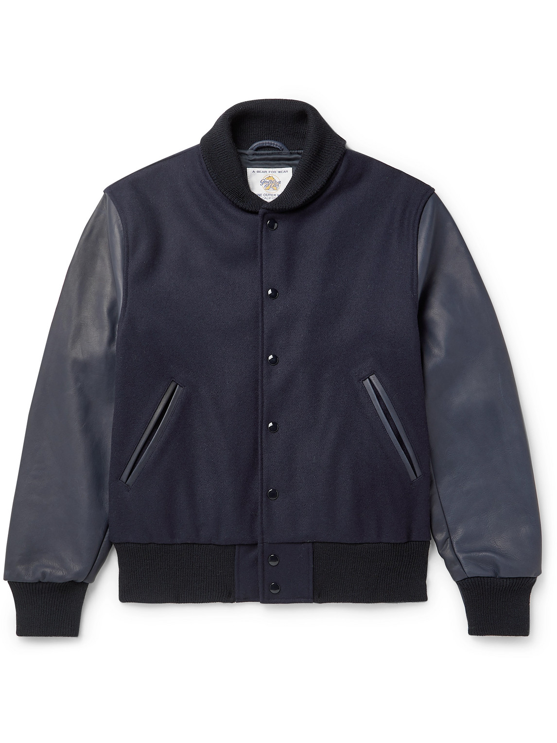 The Albany Wool-Blend and Leather Bomber Jacket