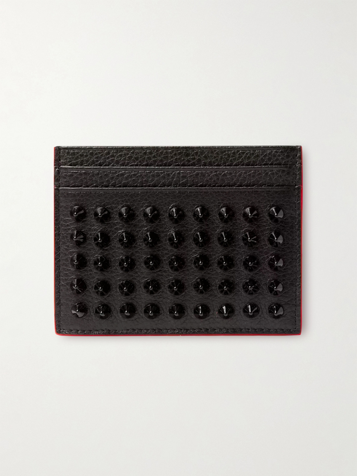 Christian Louboutin Studded Full-Grain Leather Cardholder - Men