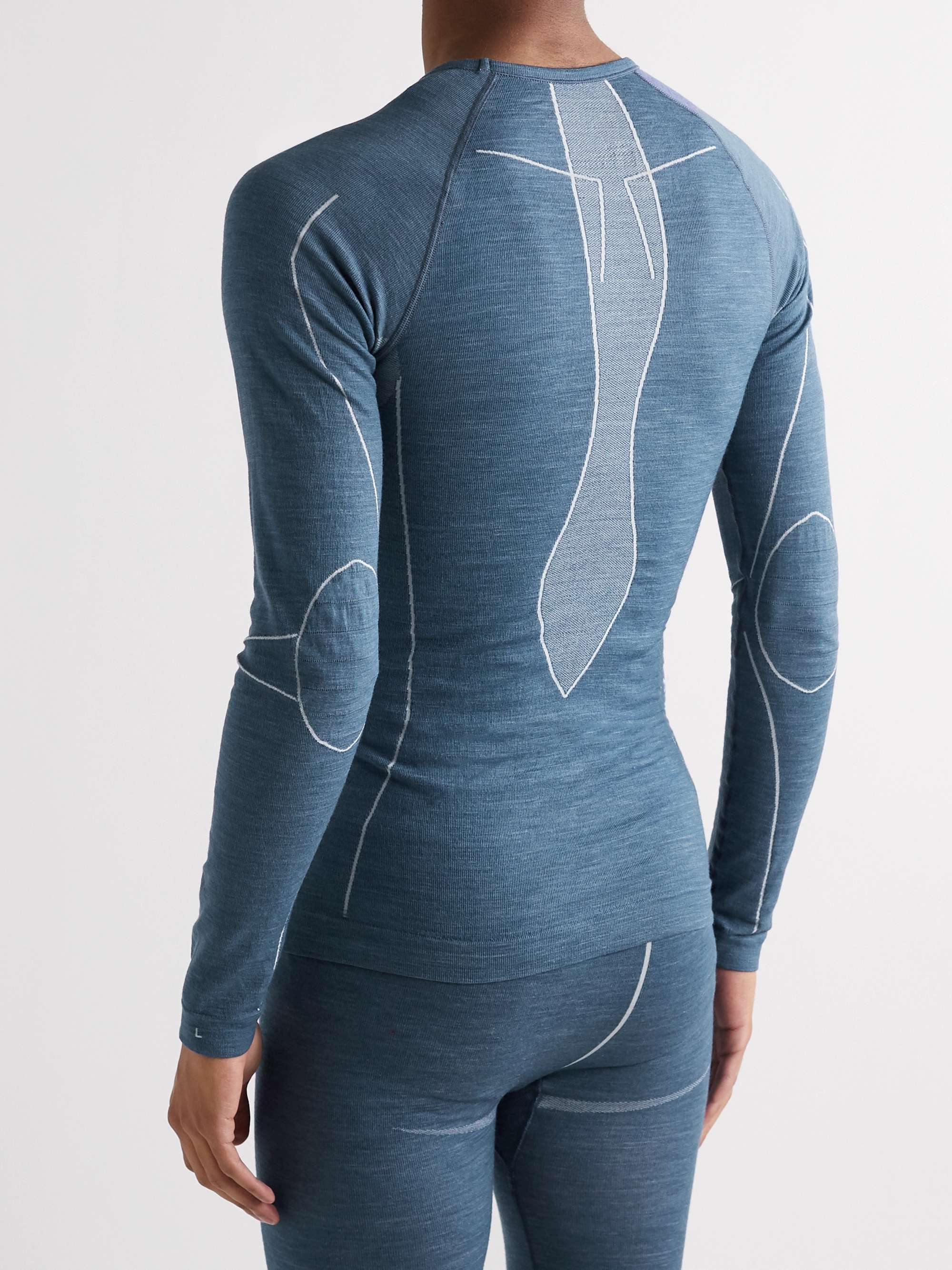 FALKE ERGONOMIC SPORT SYSTEM Stretch Virgin Wool-Blend Ski Base Layer