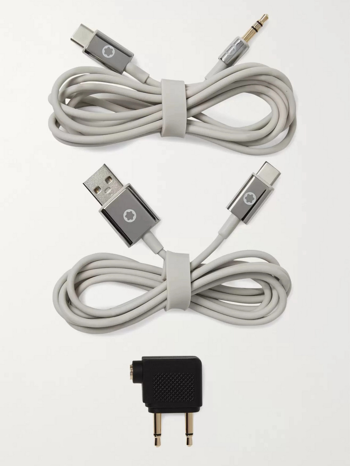 Montblanc Mb 01 Travel Charger And Cable Set In Grey
