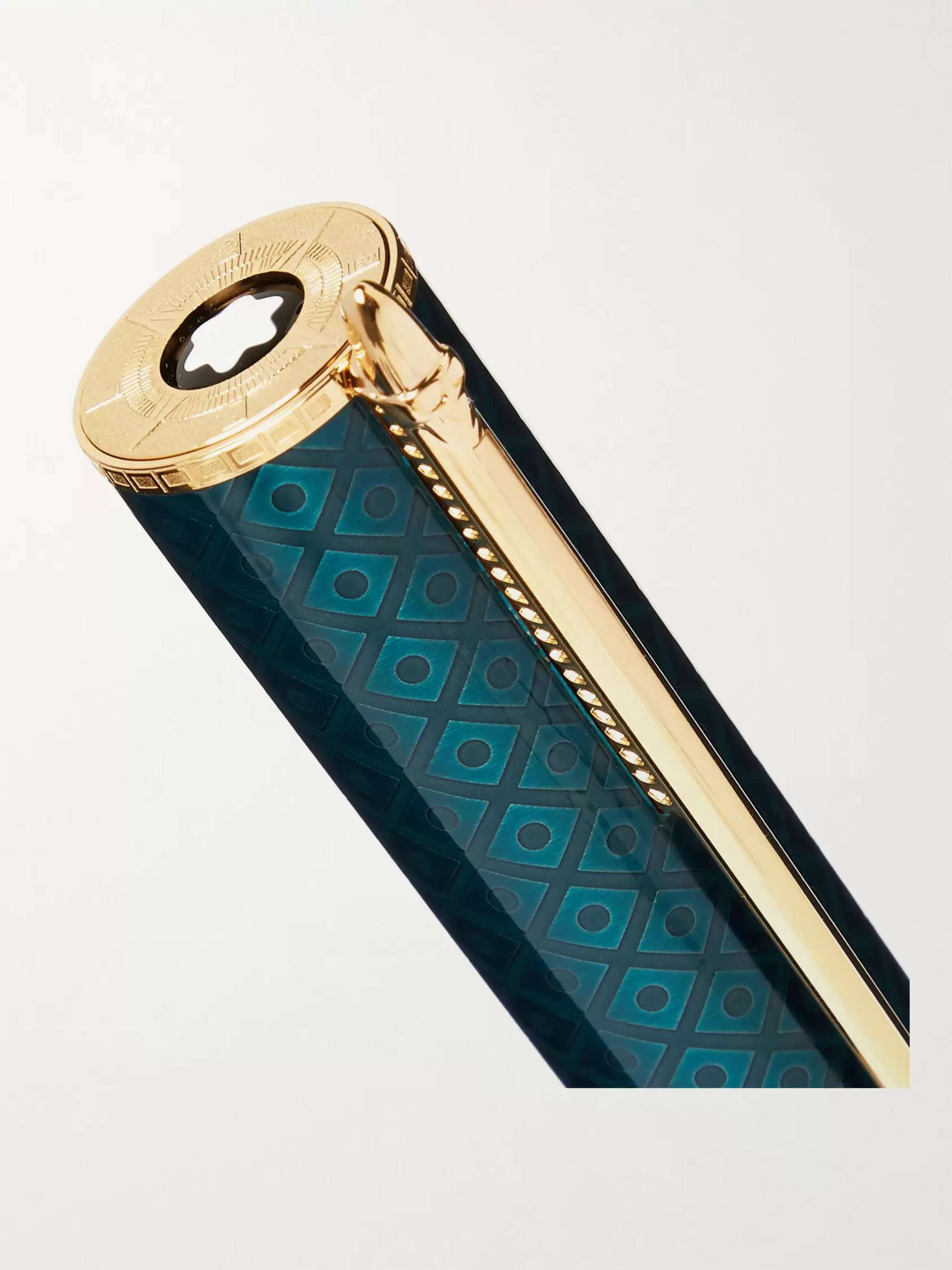 MONTBLANC #4810 Moctezuma I Gold-Tone and Resin Fountain Pen